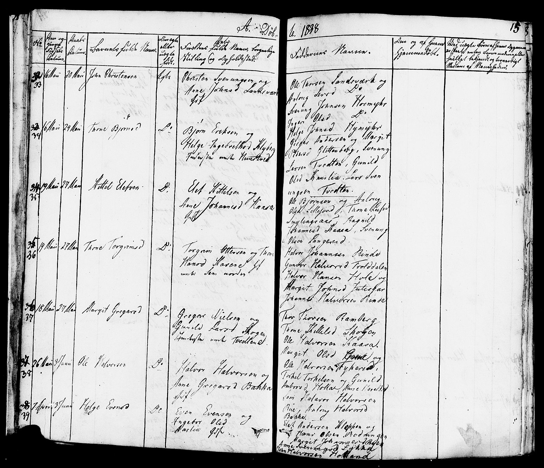 Heddal kirkebøker, AV/SAKO-A-268/F/Fa/L0006: Parish register (official) no. I 6, 1837-1854, p. 15