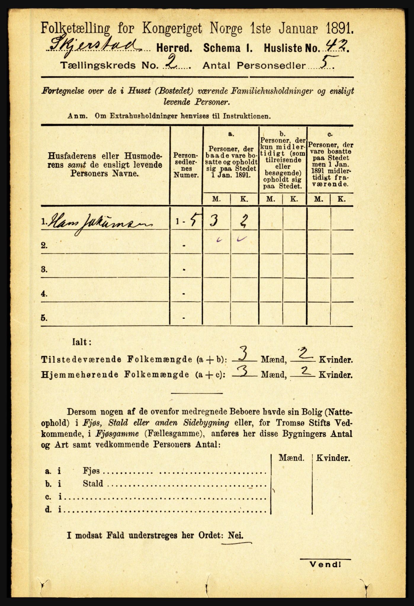 RA, 1891 census for 1842 Skjerstad, 1891, p. 337