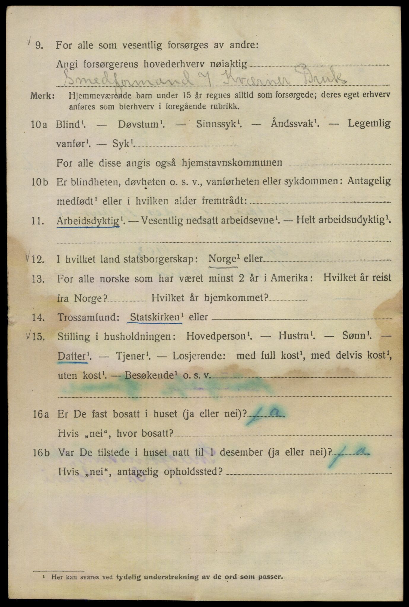 SAO, 1920 census for Kristiania, 1920, p. 217462