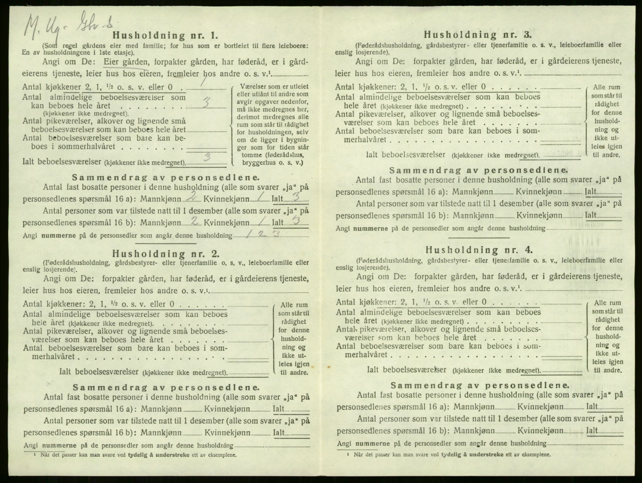 SAKO, 1920 census for Sem, 1920, p. 1440