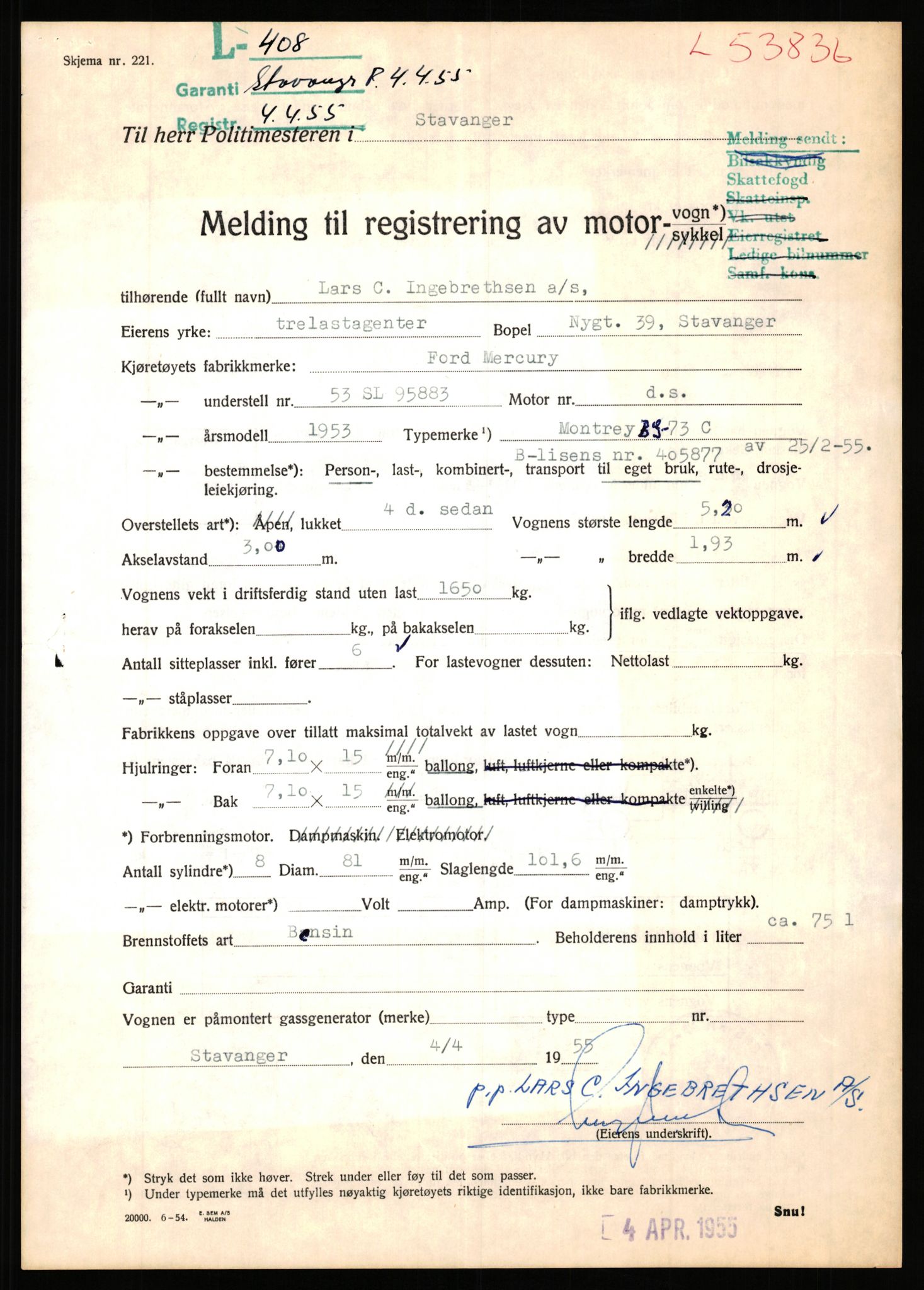 Stavanger trafikkstasjon, AV/SAST-A-101942/0/F/L0002: L-350 - L-699, 1930-1971, p. 315