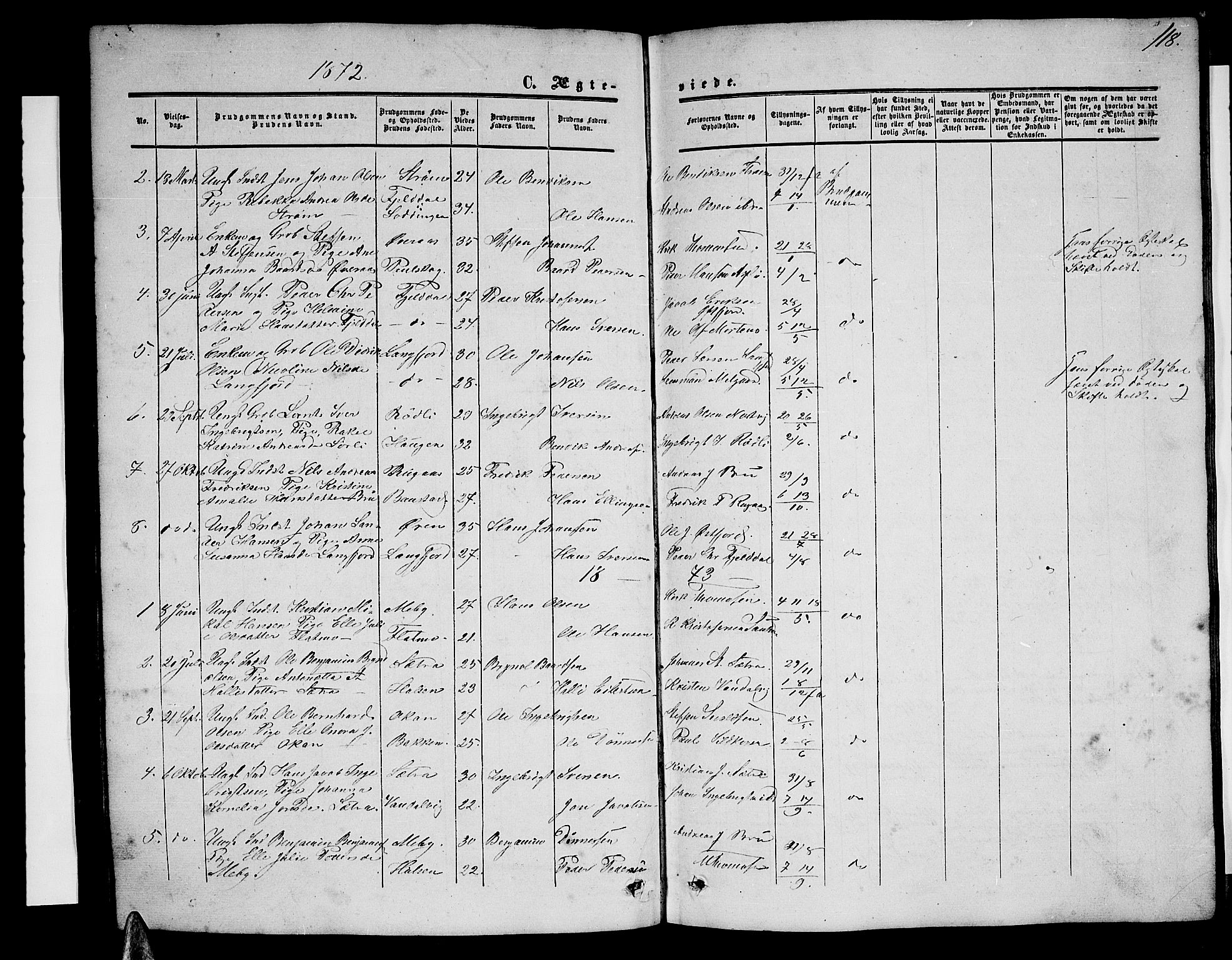 Ministerialprotokoller, klokkerbøker og fødselsregistre - Nordland, SAT/A-1459/814/L0229: Parish register (copy) no. 814C02, 1859-1883, p. 118
