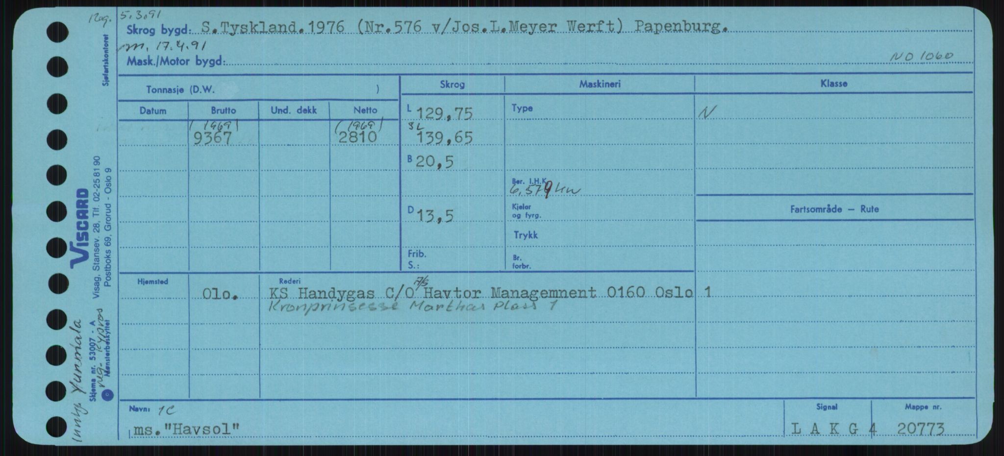 Sjøfartsdirektoratet med forløpere, Skipsmålingen, AV/RA-S-1627/H/Ha/L0002/0002: Fartøy, Eik-Hill / Fartøy, G-Hill, p. 695