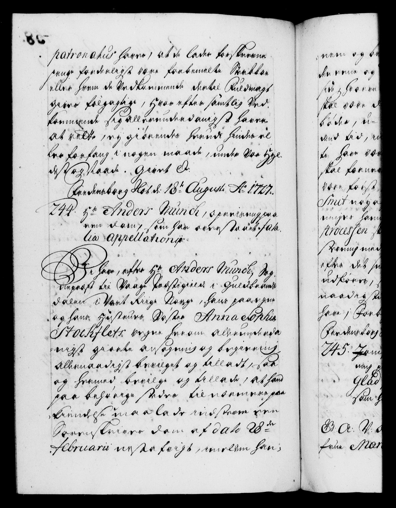 Danske Kanselli 1572-1799, AV/RA-EA-3023/F/Fc/Fca/Fcaa/L0025: Norske registre, 1726-1728, p. 458b