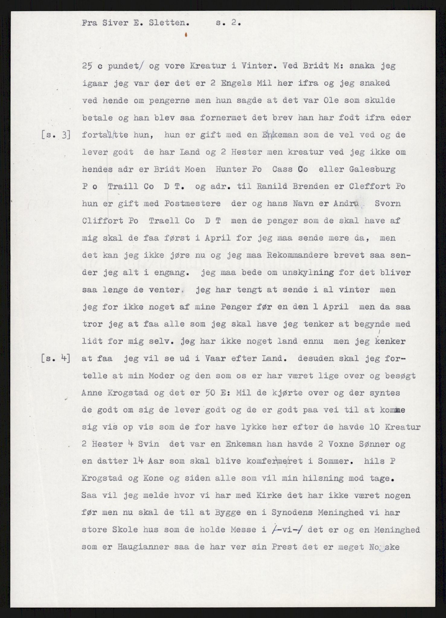 Samlinger til kildeutgivelse, Amerikabrevene, AV/RA-EA-4057/F/L0015: Innlån fra Oppland: Sæteren - Vigerust, 1838-1914, p. 341