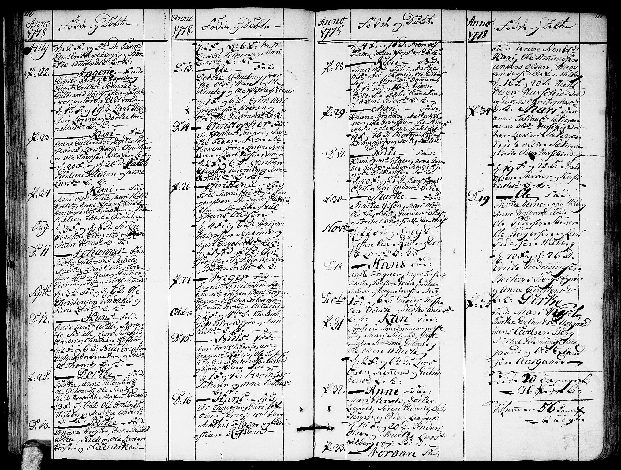 Sørum prestekontor Kirkebøker, SAO/A-10303/F/Fa/L0002: Parish register (official) no. I 2, 1759-1814, p. 116-117