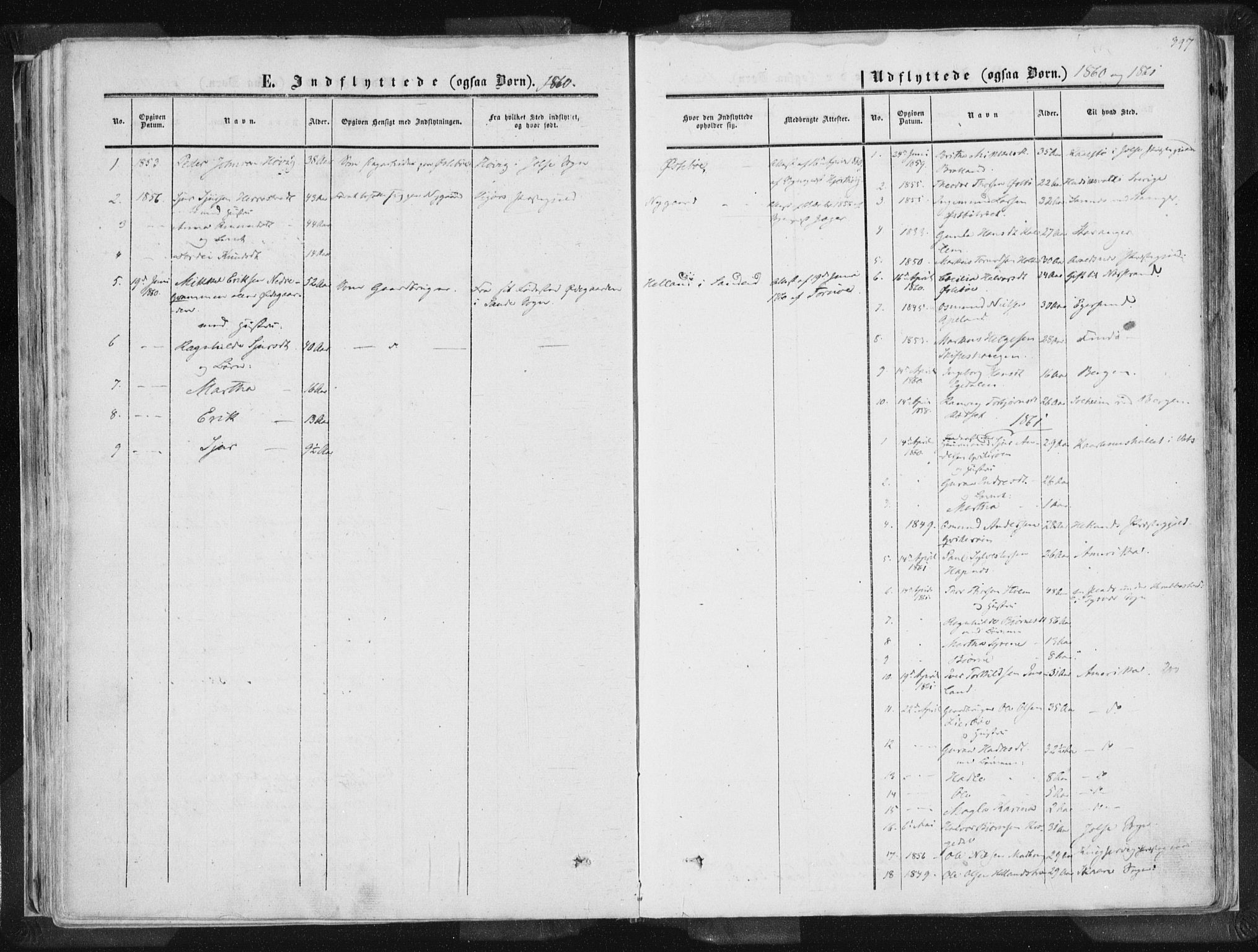 Vikedal sokneprestkontor, SAST/A-101840/01/IV: Parish register (official) no. A 6.2, 1851-1867, p. 397