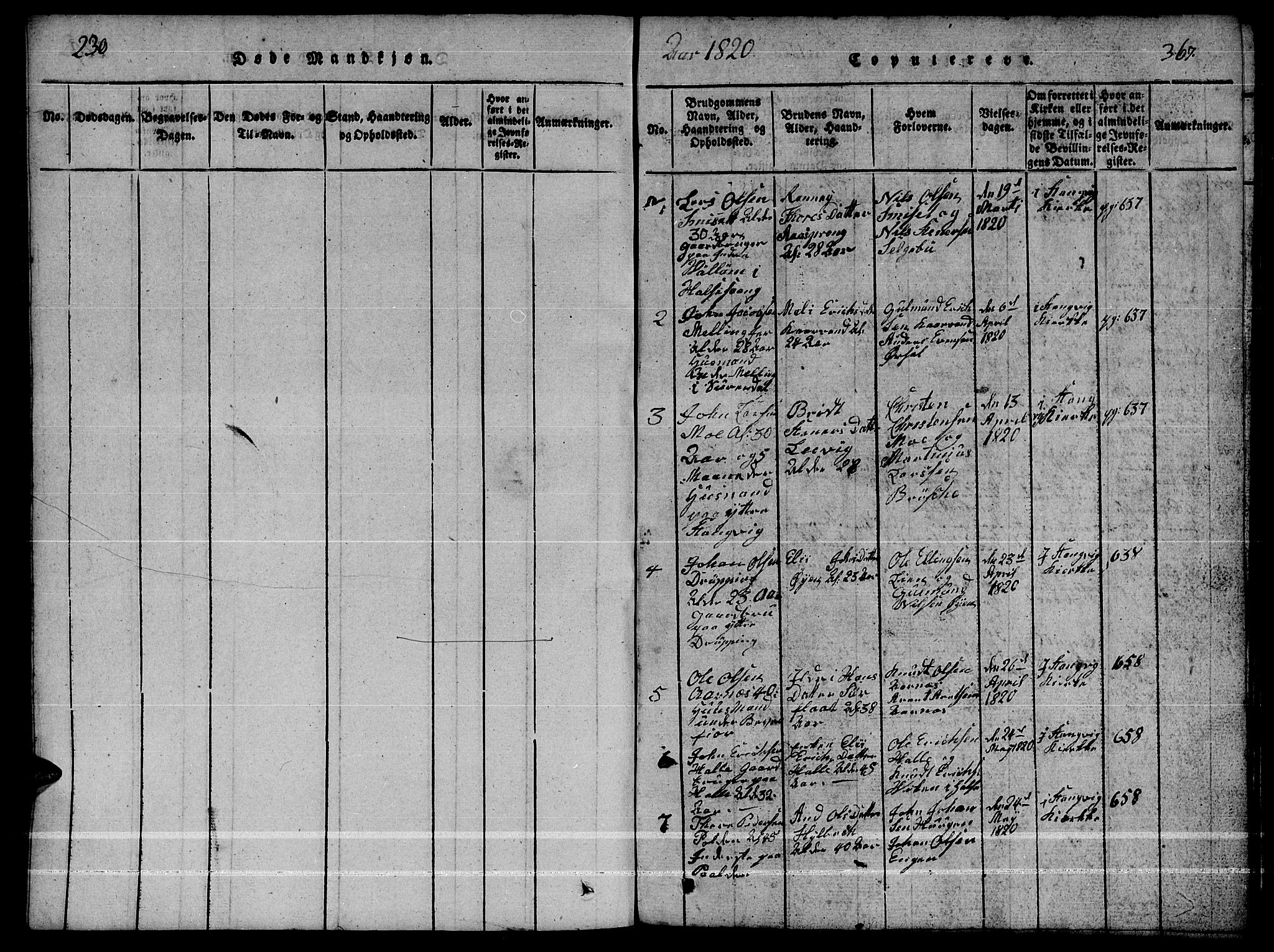 Ministerialprotokoller, klokkerbøker og fødselsregistre - Møre og Romsdal, SAT/A-1454/592/L1031: Parish register (copy) no. 592C01, 1820-1833, p. 366-367