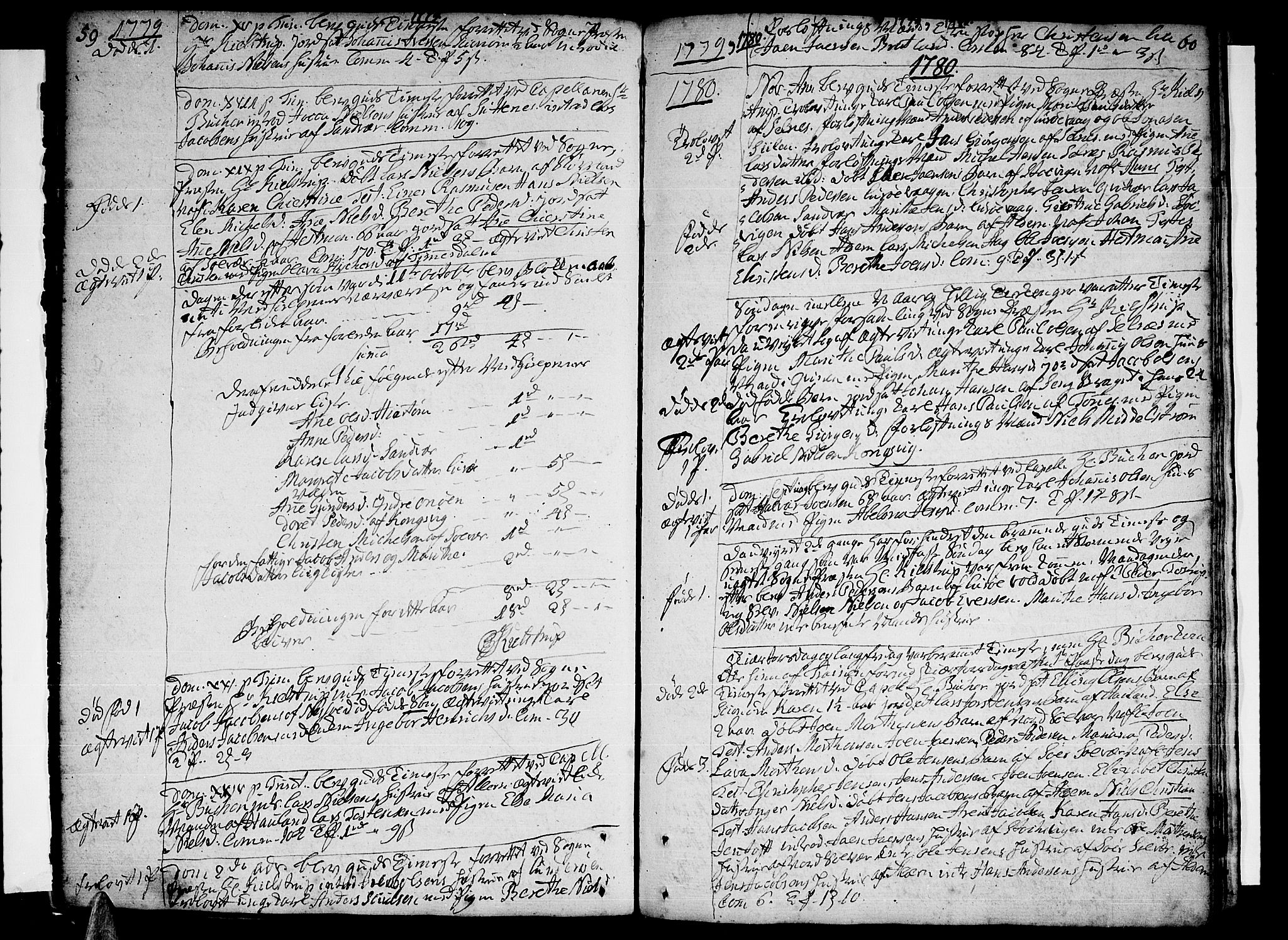 Ministerialprotokoller, klokkerbøker og fødselsregistre - Nordland, AV/SAT-A-1459/839/L0563: Parish register (official) no. 839A01 /1, 1767-1824, p. 59-60