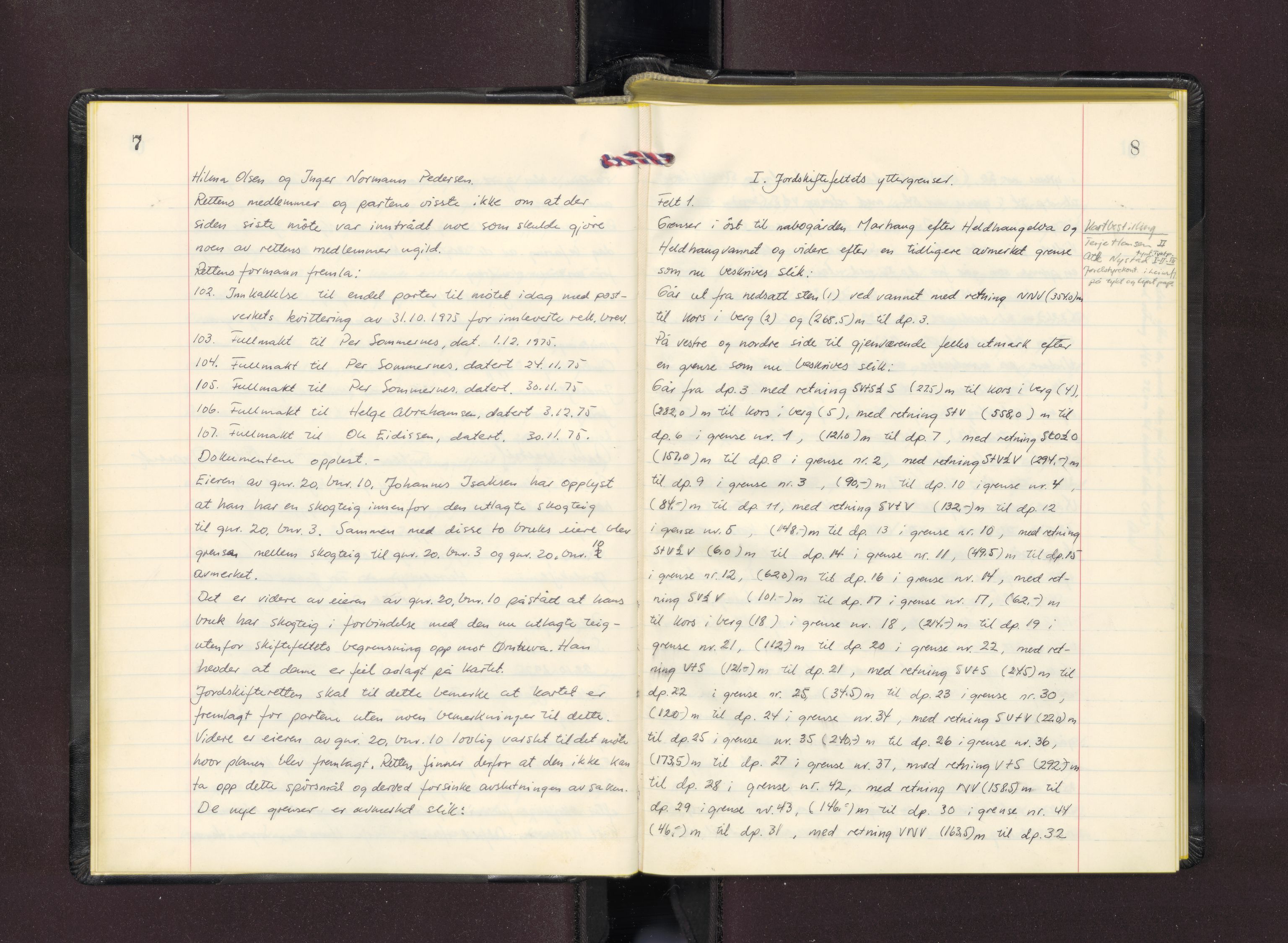 Ofoten jordskifterett, AV/SAT-A-4455/1/1/L0031: Jordskifterettsbok for Salten domssokn i Steigen jordskiftesokn - Nr. 34., 1971-1975
