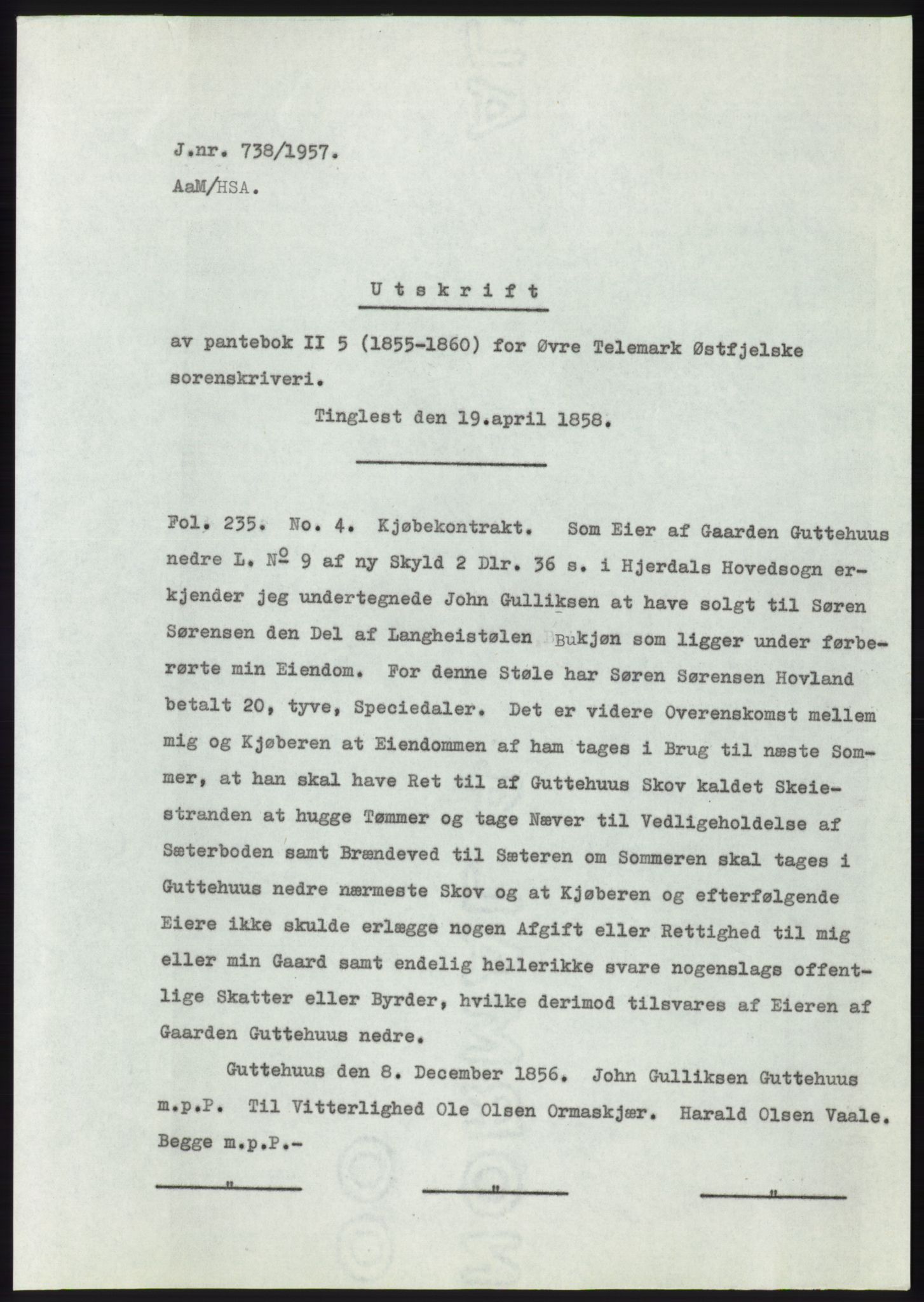 Statsarkivet i Kongsberg, SAKO/A-0001, 1957, p. 356