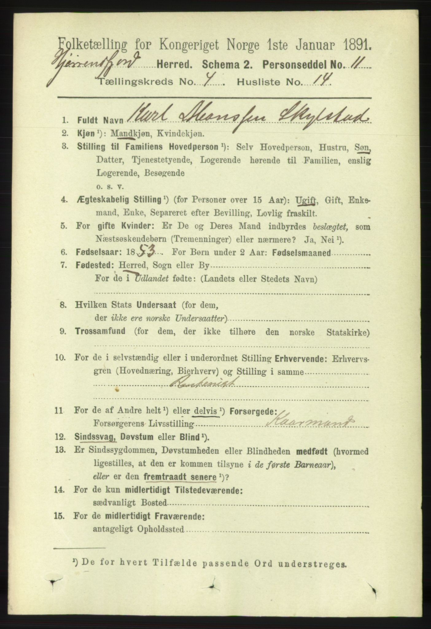 RA, 1891 census for 1522 Hjørundfjord, 1891, p. 770