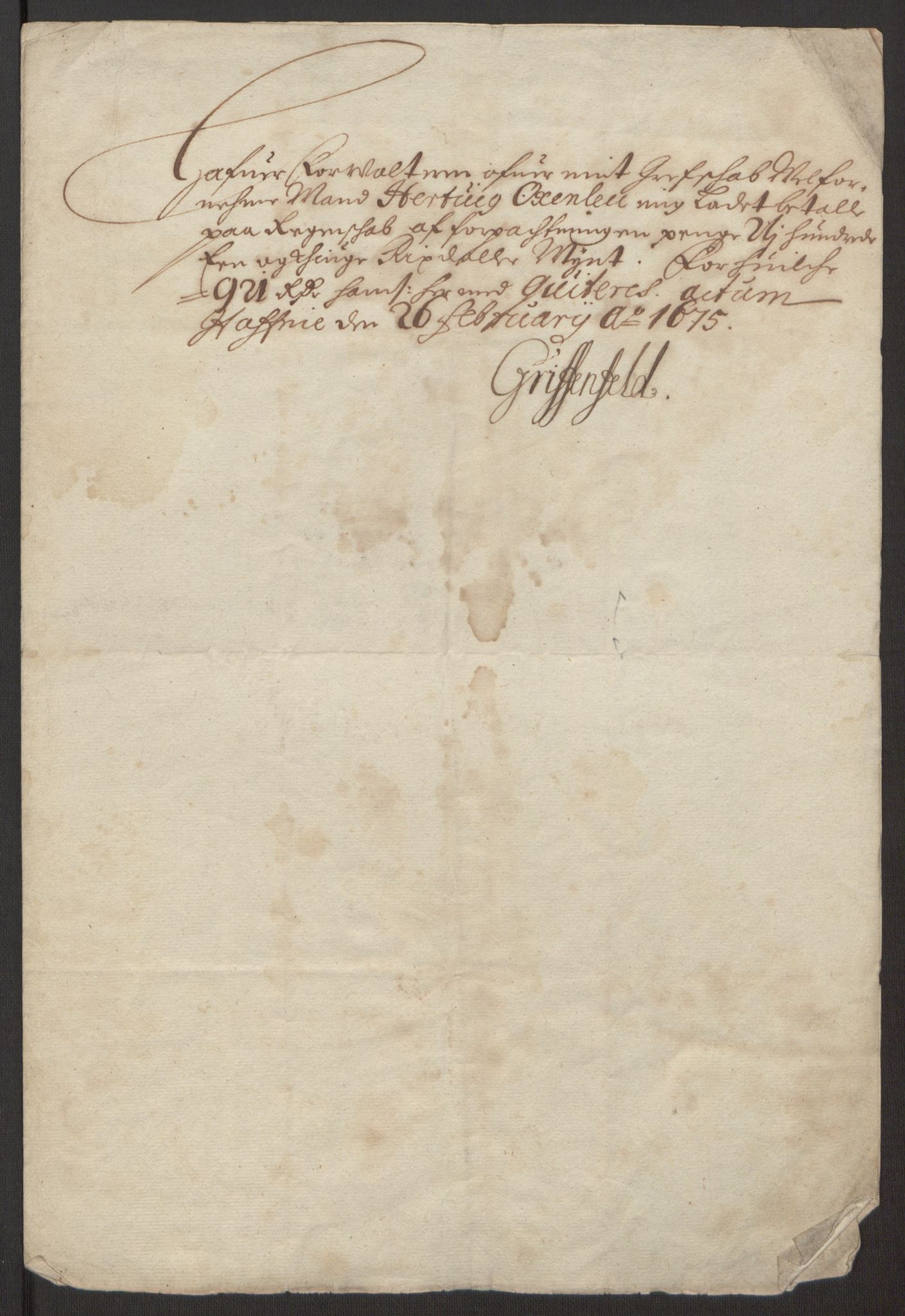 Rentekammeret inntil 1814, Reviderte regnskaper, Fogderegnskap, RA/EA-4092/R32/L1844: Fogderegnskap Jarlsberg grevskap, 1674-1675, p. 4