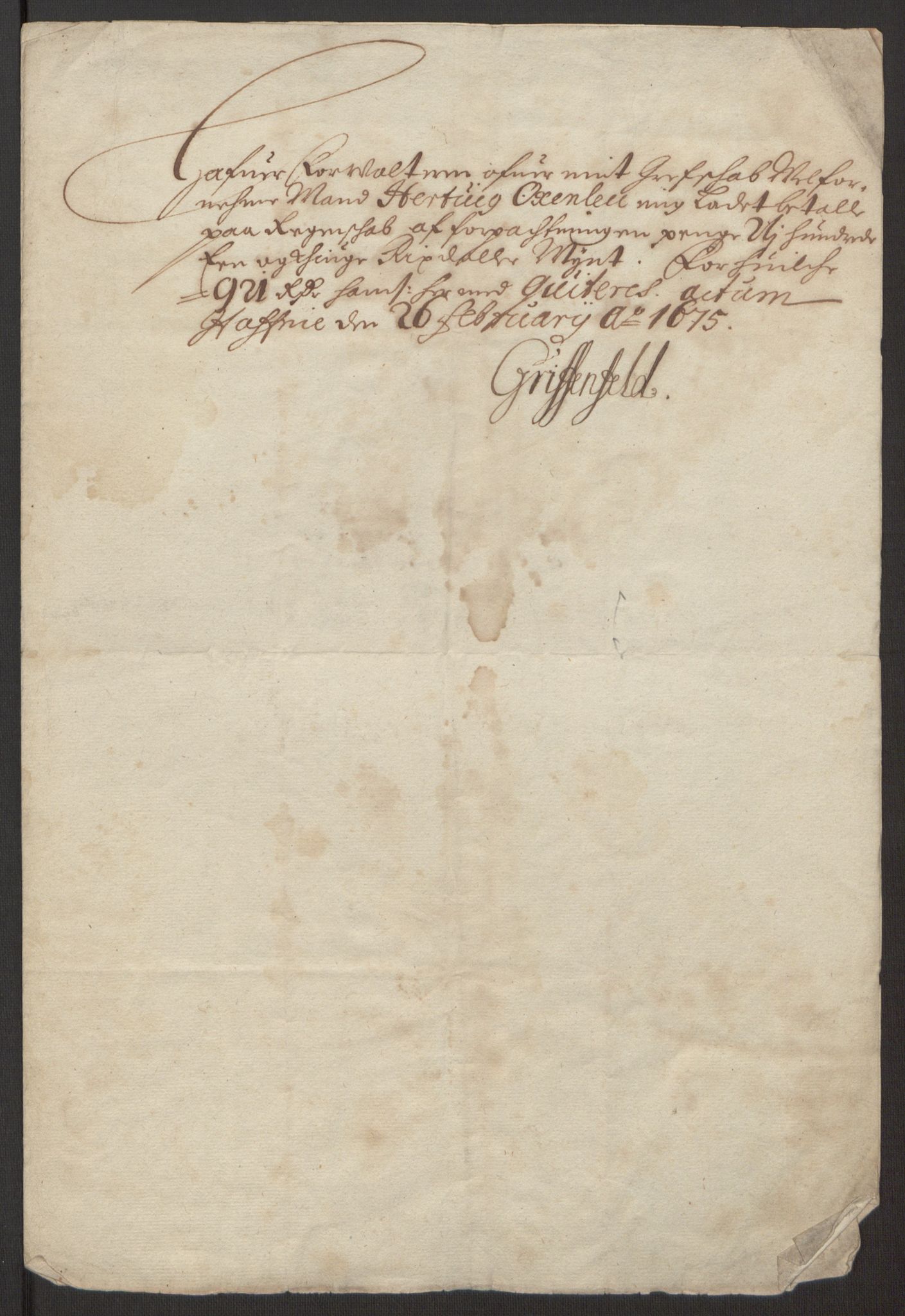 Rentekammeret inntil 1814, Reviderte regnskaper, Fogderegnskap, AV/RA-EA-4092/R32/L1844: Fogderegnskap Jarlsberg grevskap, 1674-1675, p. 4