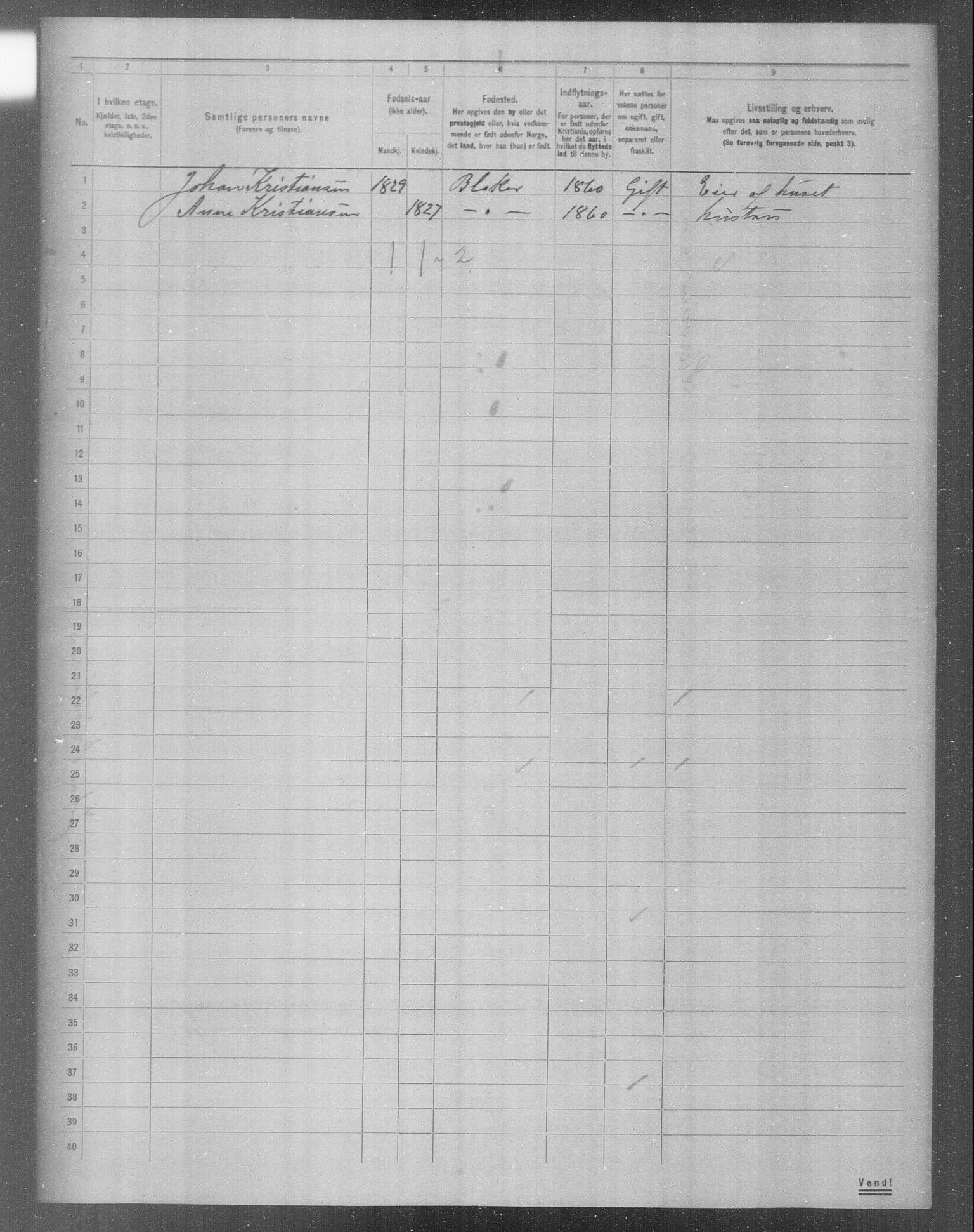 OBA, Municipal Census 1904 for Kristiania, 1904, p. 11126