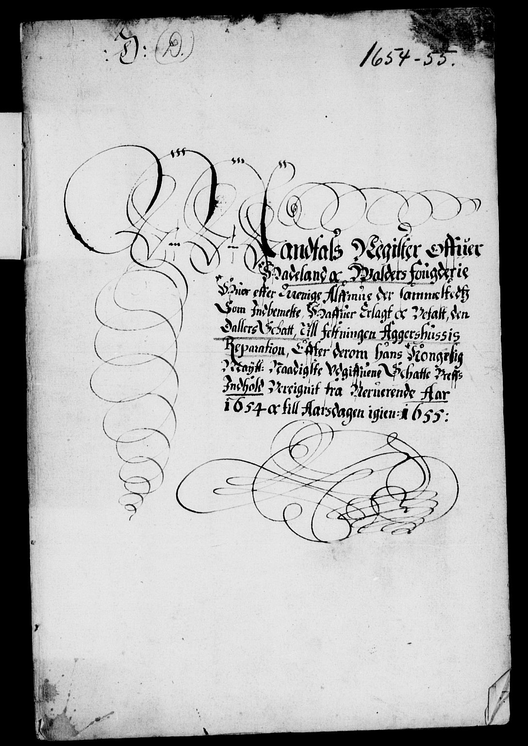 Rentekammeret inntil 1814, Reviderte regnskaper, Lensregnskaper, RA/EA-5023/R/Rb/Rba/L0224: Akershus len, 1654-1655