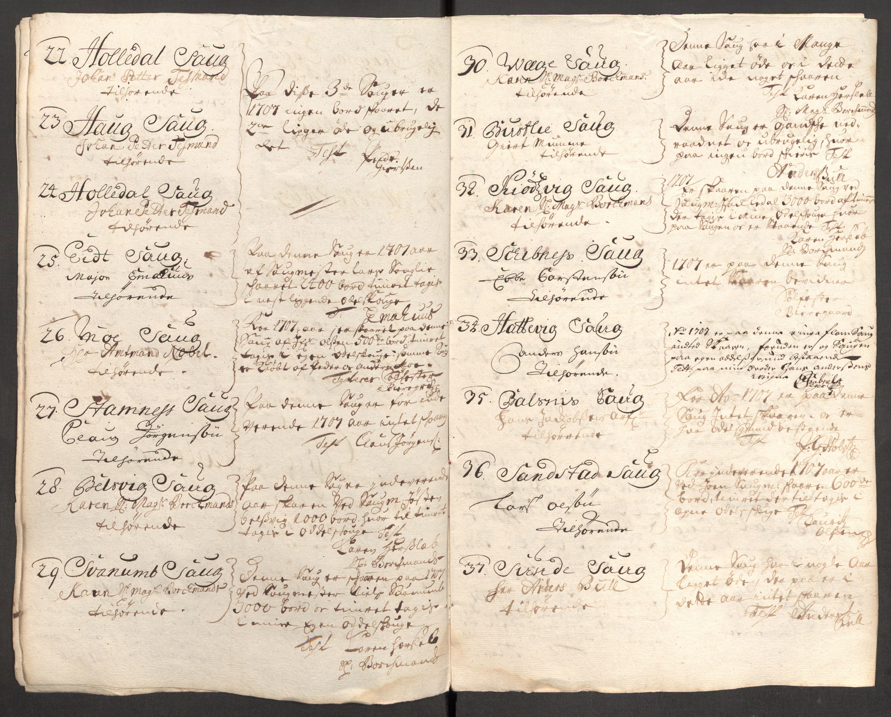 Rentekammeret inntil 1814, Reviderte regnskaper, Fogderegnskap, RA/EA-4092/R57/L3857: Fogderegnskap Fosen, 1706-1707, p. 369