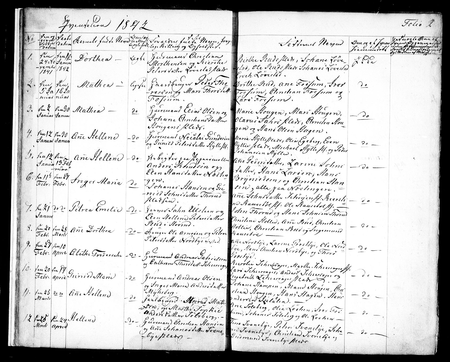 Spydeberg prestekontor Kirkebøker, AV/SAO-A-10924/F/Fa/L0005: Parish register (official) no. I 5, 1842-1862, p. 2