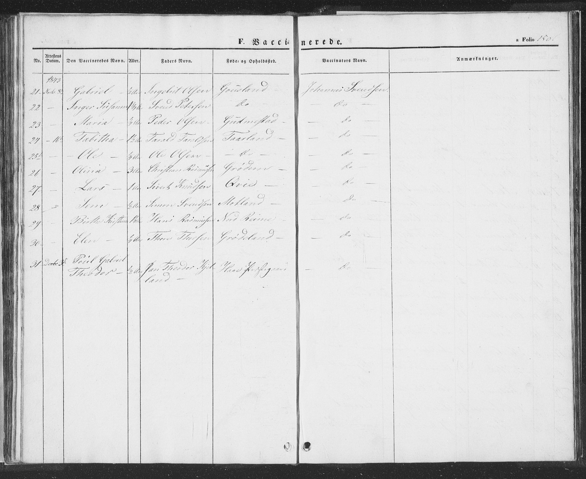 Hå sokneprestkontor, SAST/A-101801/001/30BA/L0006: Parish register (official) no. A 5, 1842-1853, p. 150