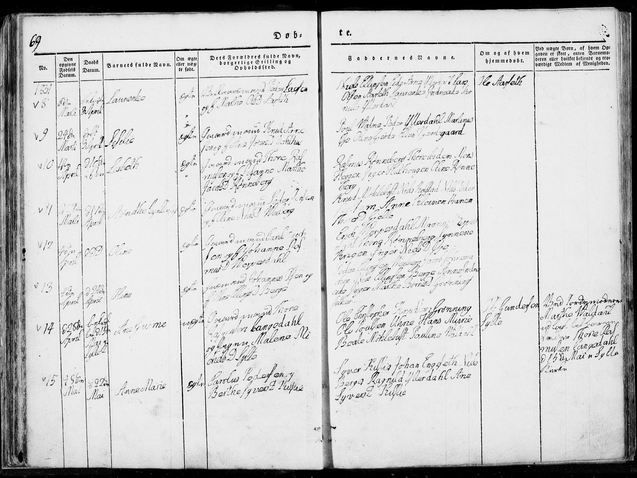 Ministerialprotokoller, klokkerbøker og fødselsregistre - Møre og Romsdal, AV/SAT-A-1454/519/L0247: Parish register (official) no. 519A06, 1827-1846, p. 69