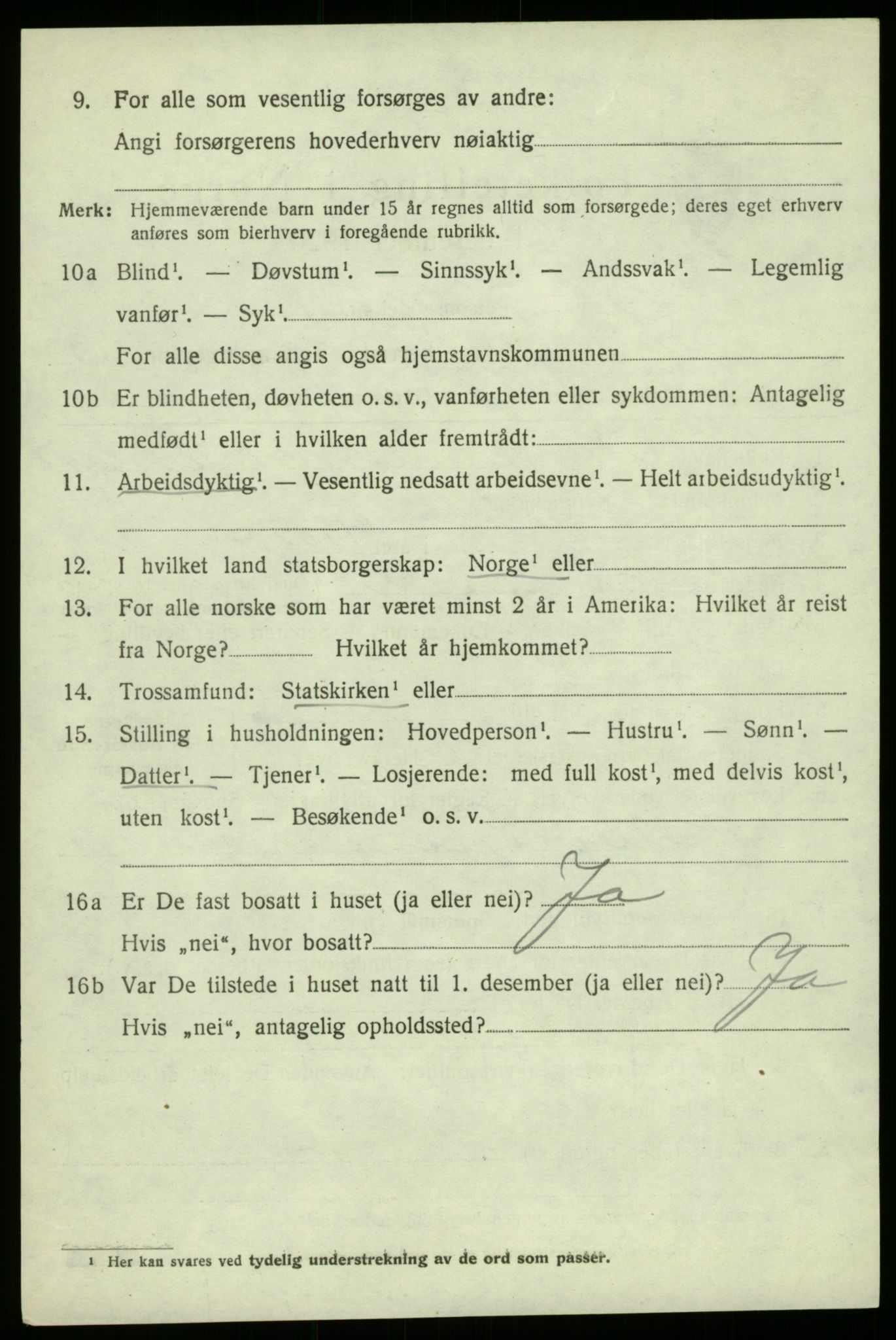 SAB, 1920 census for Samnanger, 1920, p. 5614