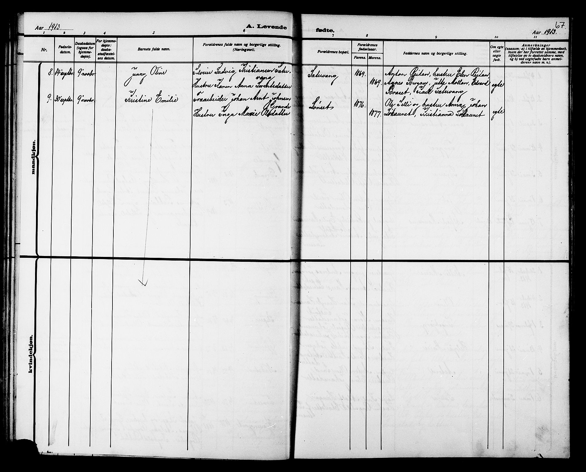 Ministerialprotokoller, klokkerbøker og fødselsregistre - Nord-Trøndelag, SAT/A-1458/733/L0327: Parish register (copy) no. 733C02, 1888-1918, p. 67