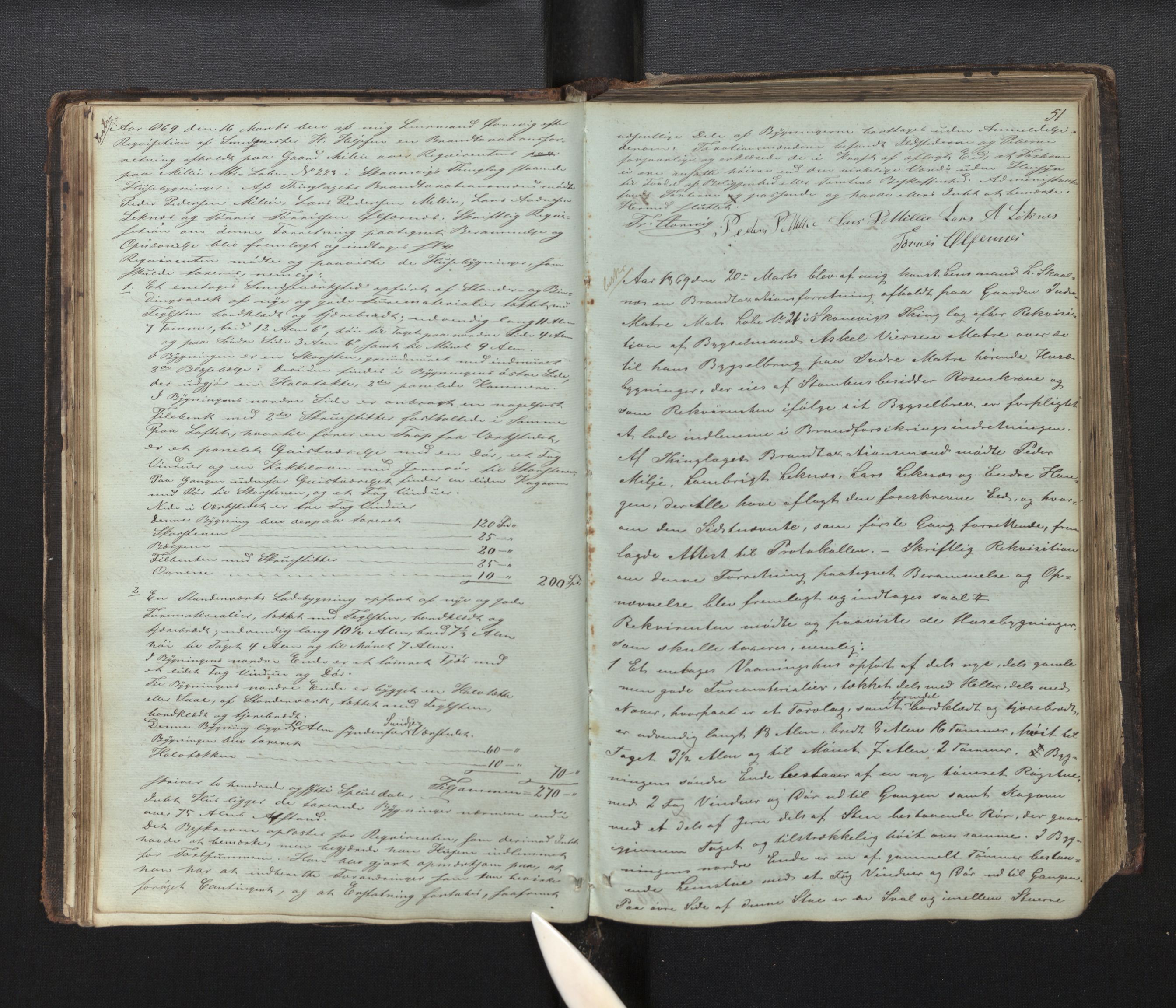 Lensmannen i Skånevik, AV/SAB-A-34901/0012/L0001: Branntakstprotokoll, 1846-1892, p. 50b-51a