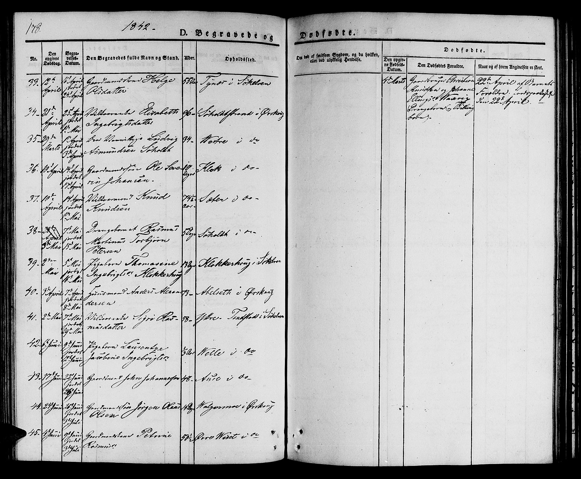 Ministerialprotokoller, klokkerbøker og fødselsregistre - Møre og Romsdal, AV/SAT-A-1454/522/L0311: Parish register (official) no. 522A06, 1832-1842, p. 178