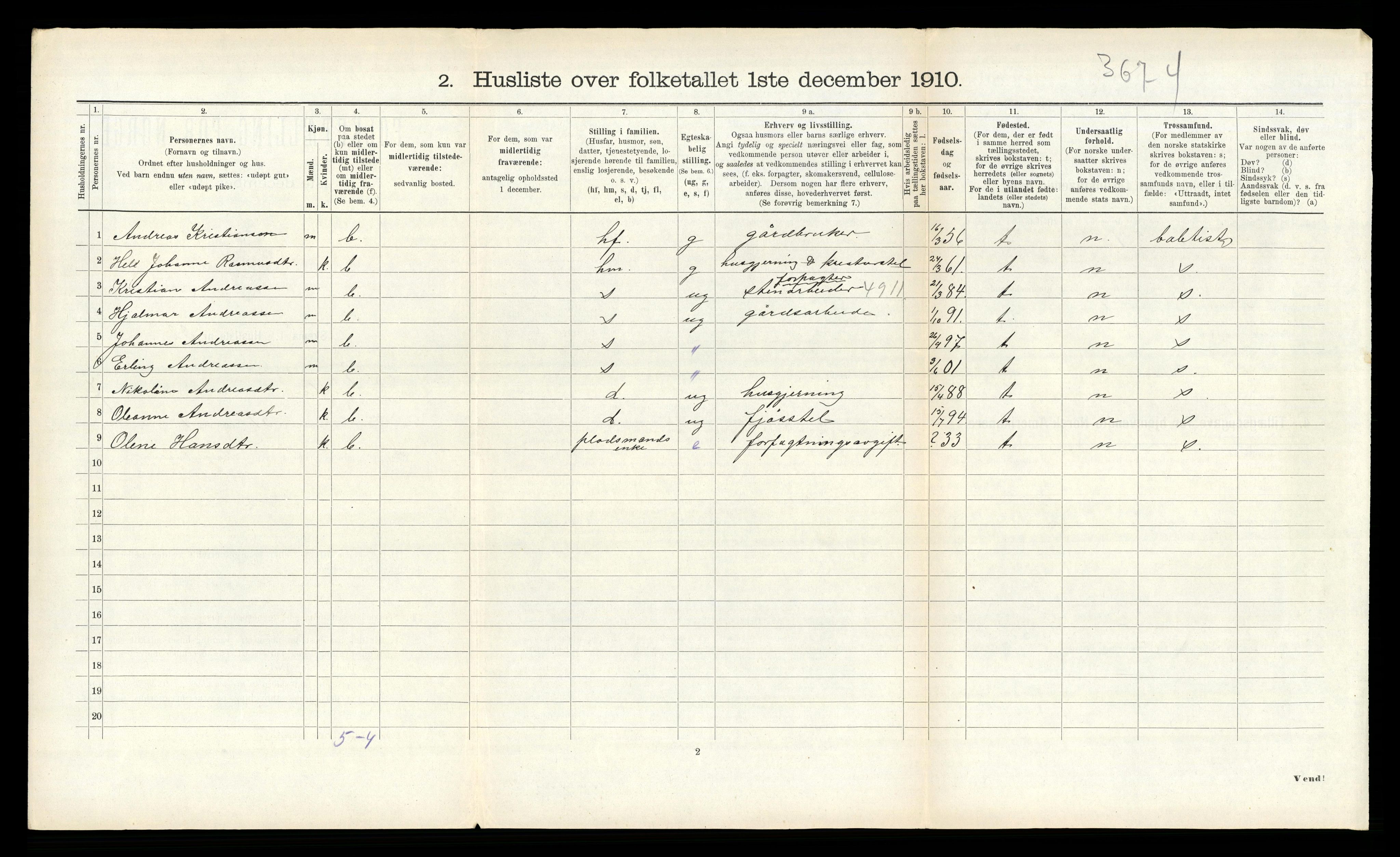 RA, 1910 census for Førde, 1910, p. 586