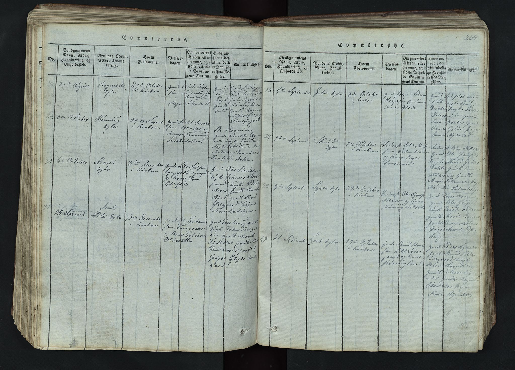 Lom prestekontor, AV/SAH-PREST-070/L/L0002: Parish register (copy) no. 2, 1815-1844, p. 209