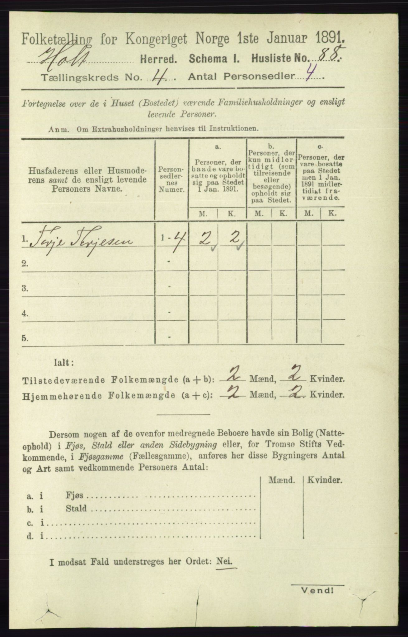 RA, 1891 census for 0914 Holt, 1891, p. 1632