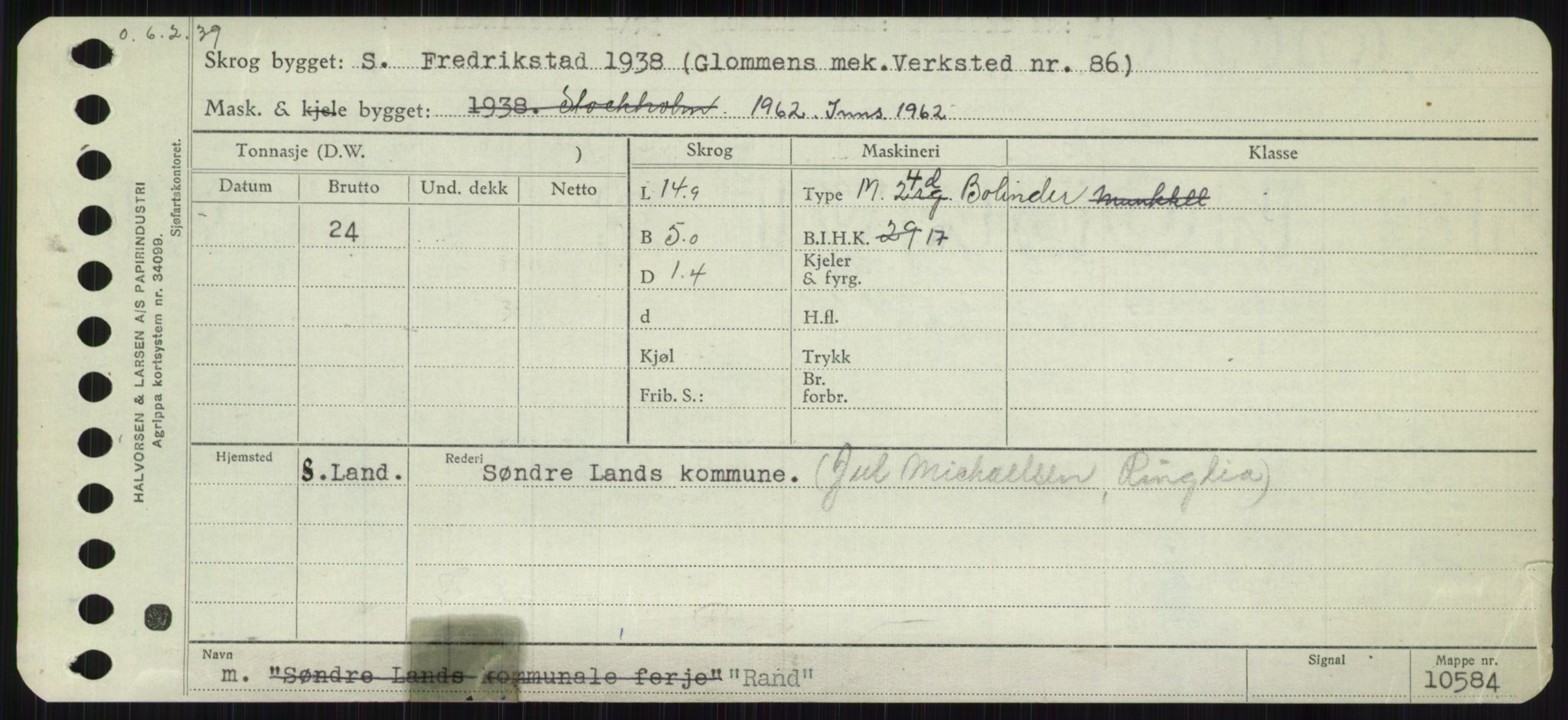 Sjøfartsdirektoratet med forløpere, Skipsmålingen, AV/RA-S-1627/H/Ha/L0004/0002: Fartøy, Mas-R / Fartøy, Odin-R, p. 521