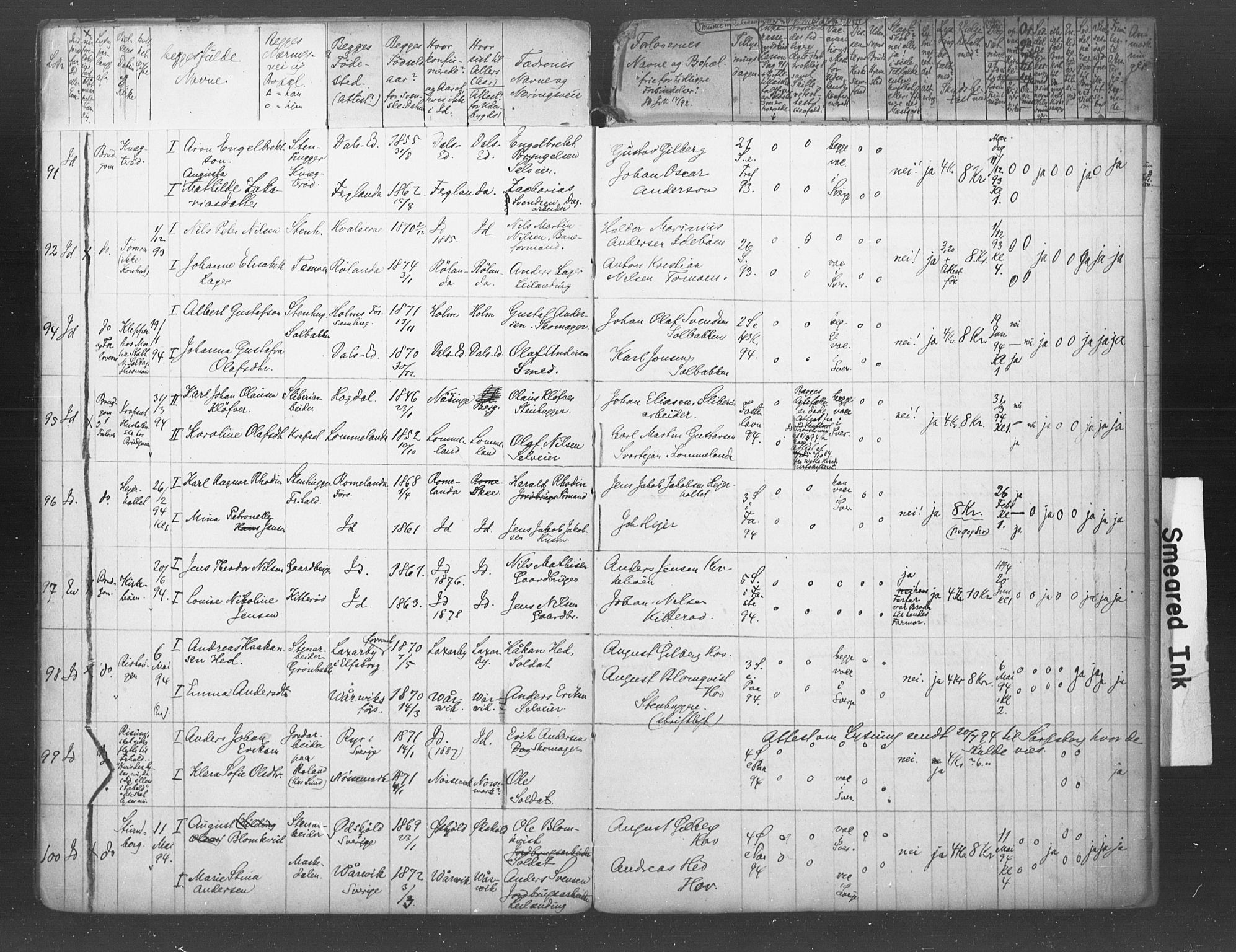 Idd prestekontor Kirkebøker, SAO/A-10911/H/Ha/L0001: Banns register no. I 1, 1893-1905