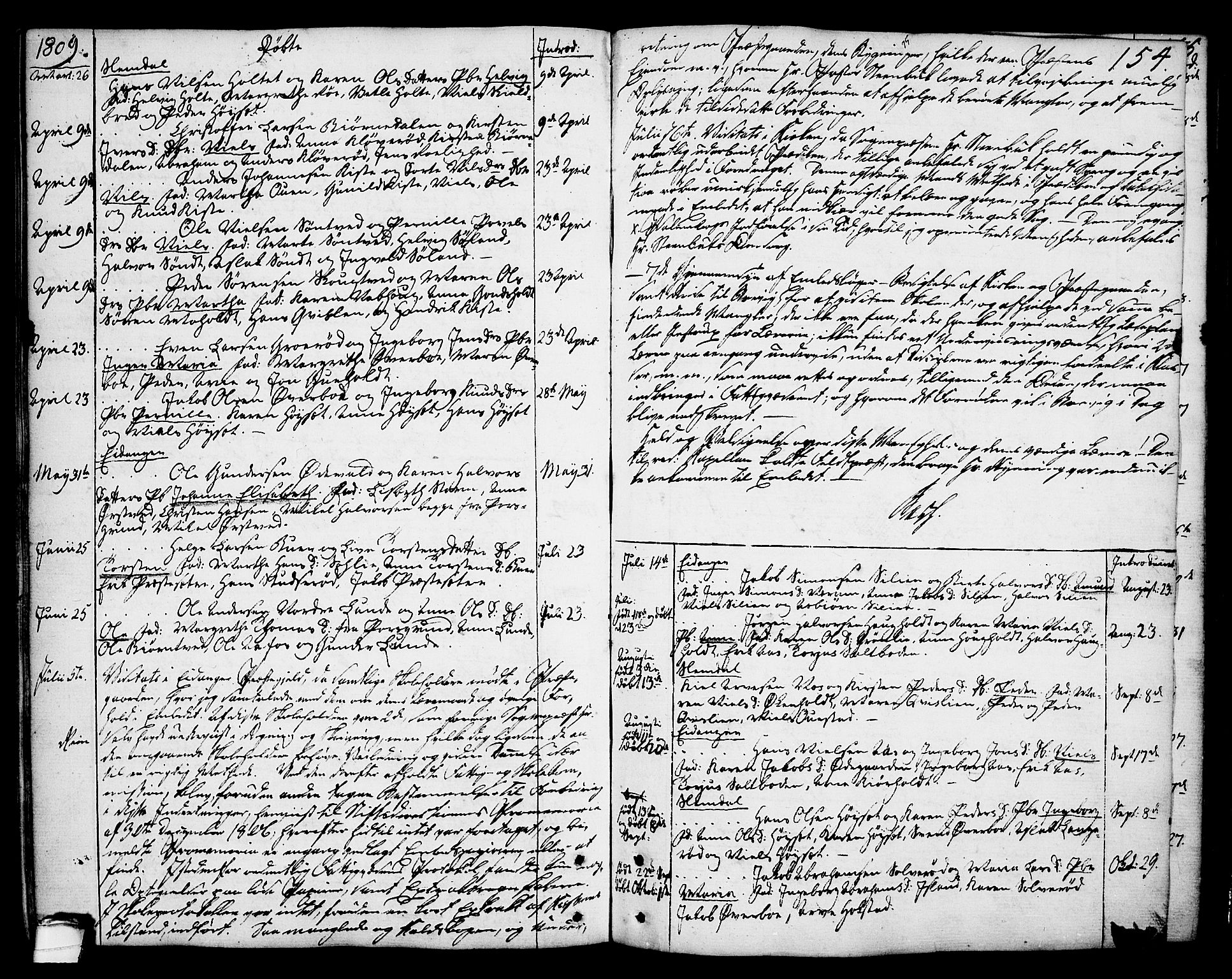 Eidanger kirkebøker, SAKO/A-261/F/Fa/L0006: Parish register (official) no. 6, 1764-1814, p. 154