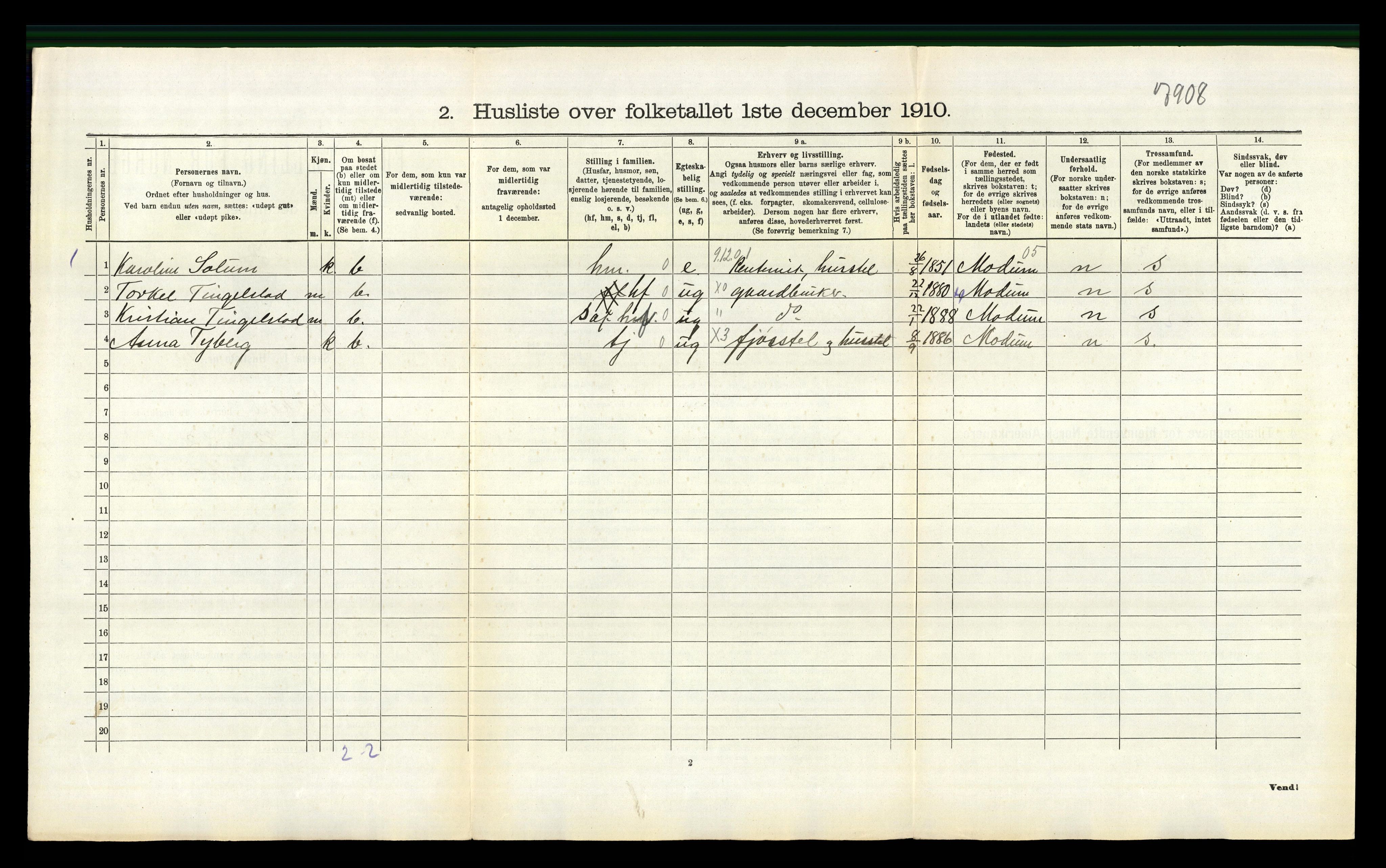 RA, 1910 census for Røyken, 1910, p. 550