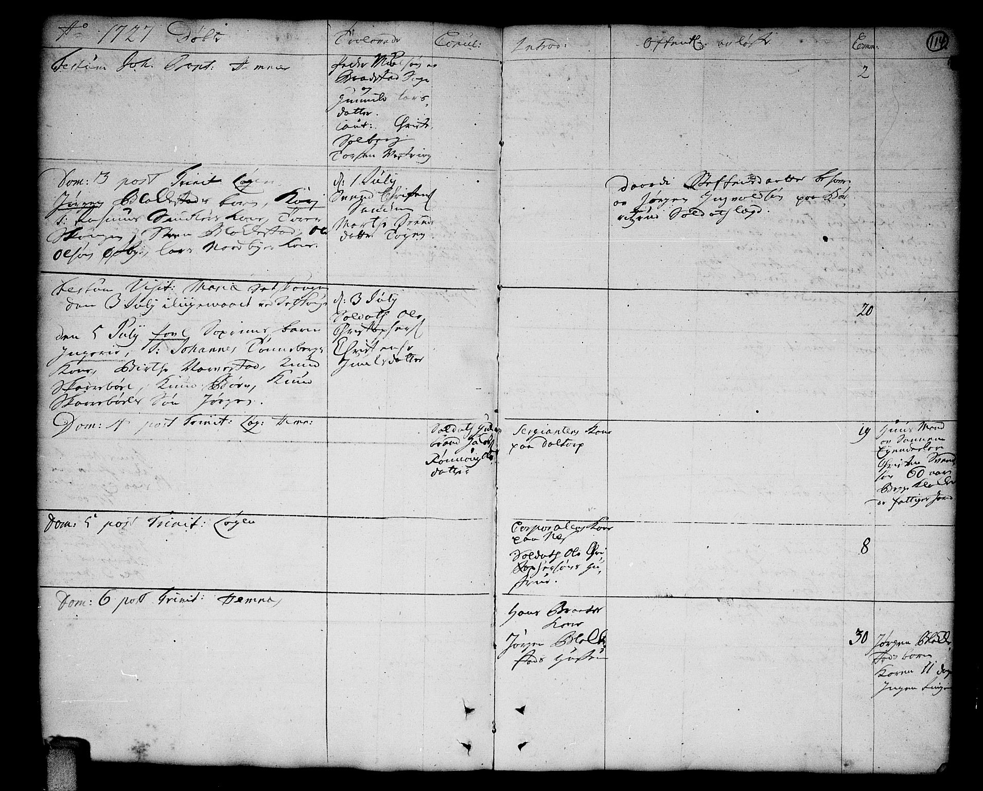 Høland prestekontor Kirkebøker, AV/SAO-A-10346a/F/Fa/L0001: Parish register (official) no. I 1, 1719-1727, p. 114