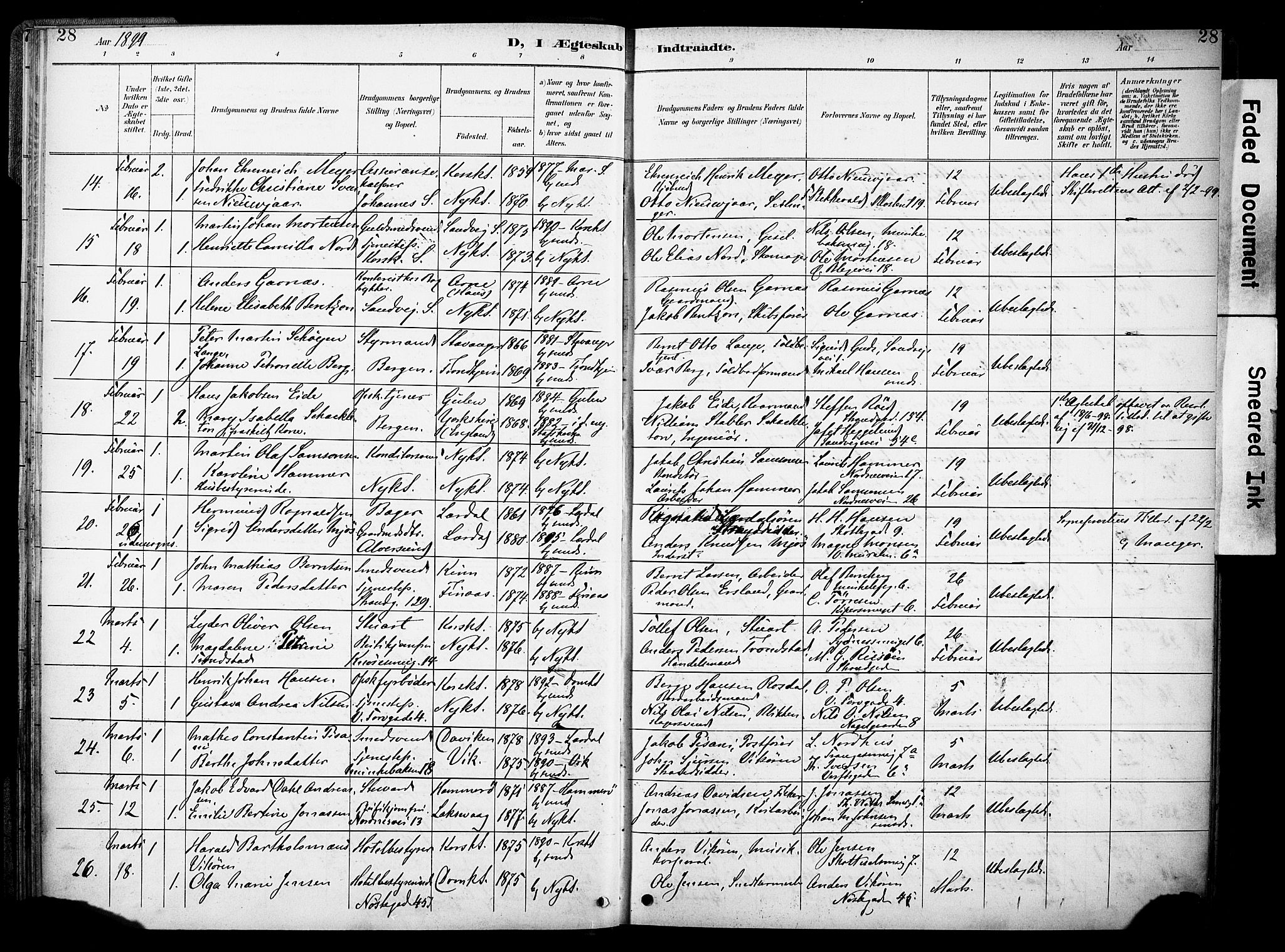 Nykirken Sokneprestembete, SAB/A-77101/H/Haa/L0034: Parish register (official) no. D 4, 1896-1905, p. 28