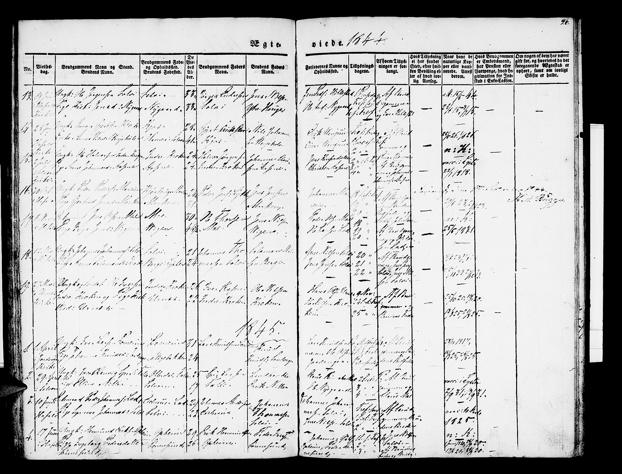 Hafslo sokneprestembete, SAB/A-80301/H/Haa/Haaa/L0007: Parish register (official) no. A 7, 1834-1854, p. 26