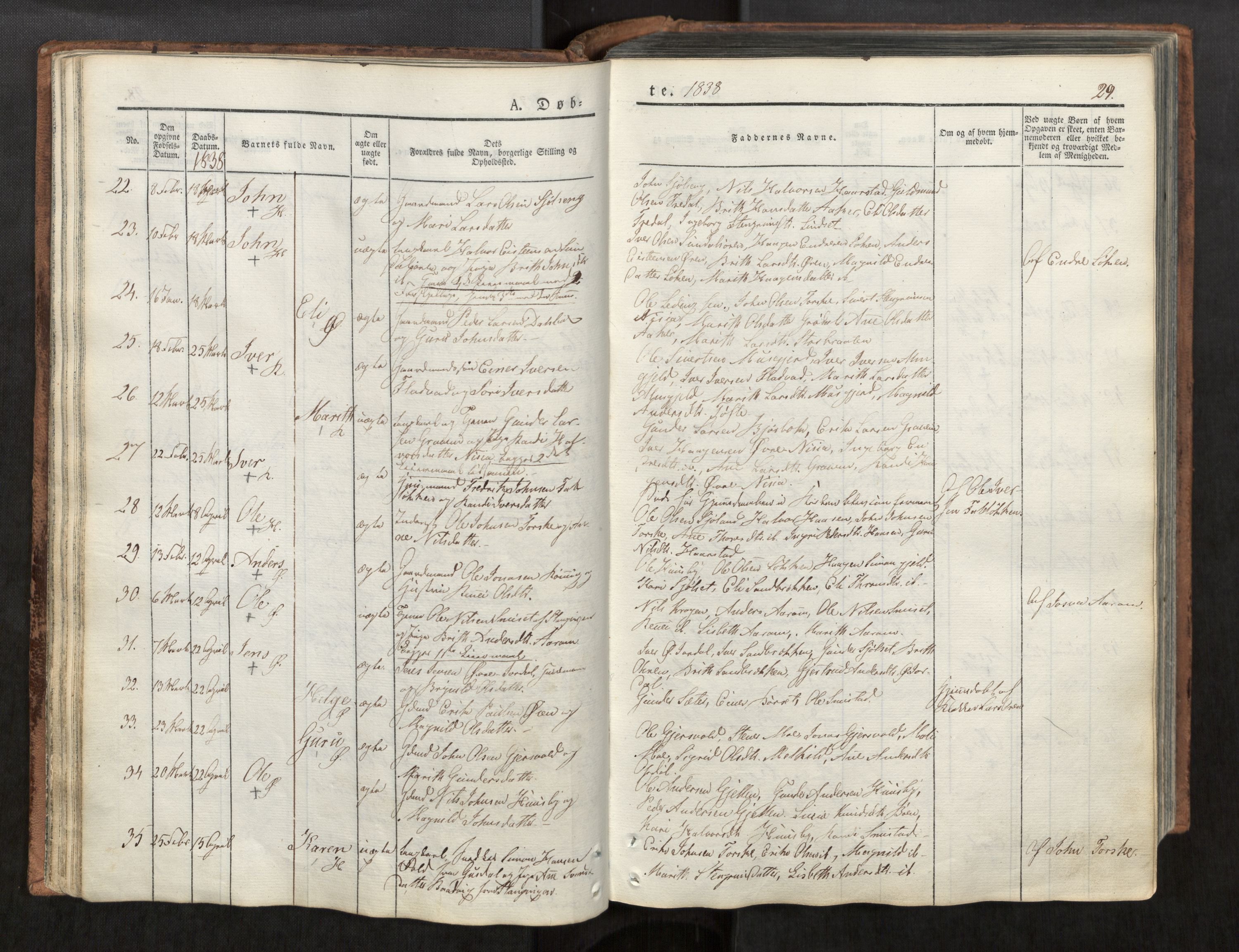 Ministerialprotokoller, klokkerbøker og fødselsregistre - Møre og Romsdal, AV/SAT-A-1454/590/L1012: Parish register (official) no. 590A04, 1832-1846, p. 29