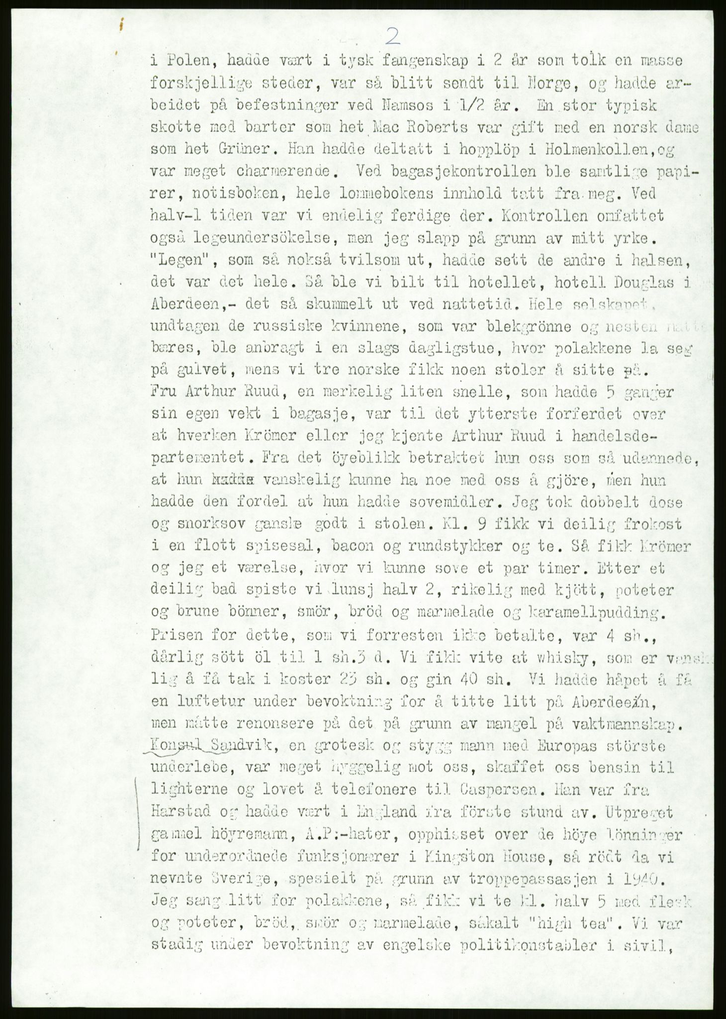 Ustvedt, Hans Jacob / Ustvedt familien, RA/PA-1248/H/L0047/0002: Dagbøker / Londondagboken, 1943, p. 2