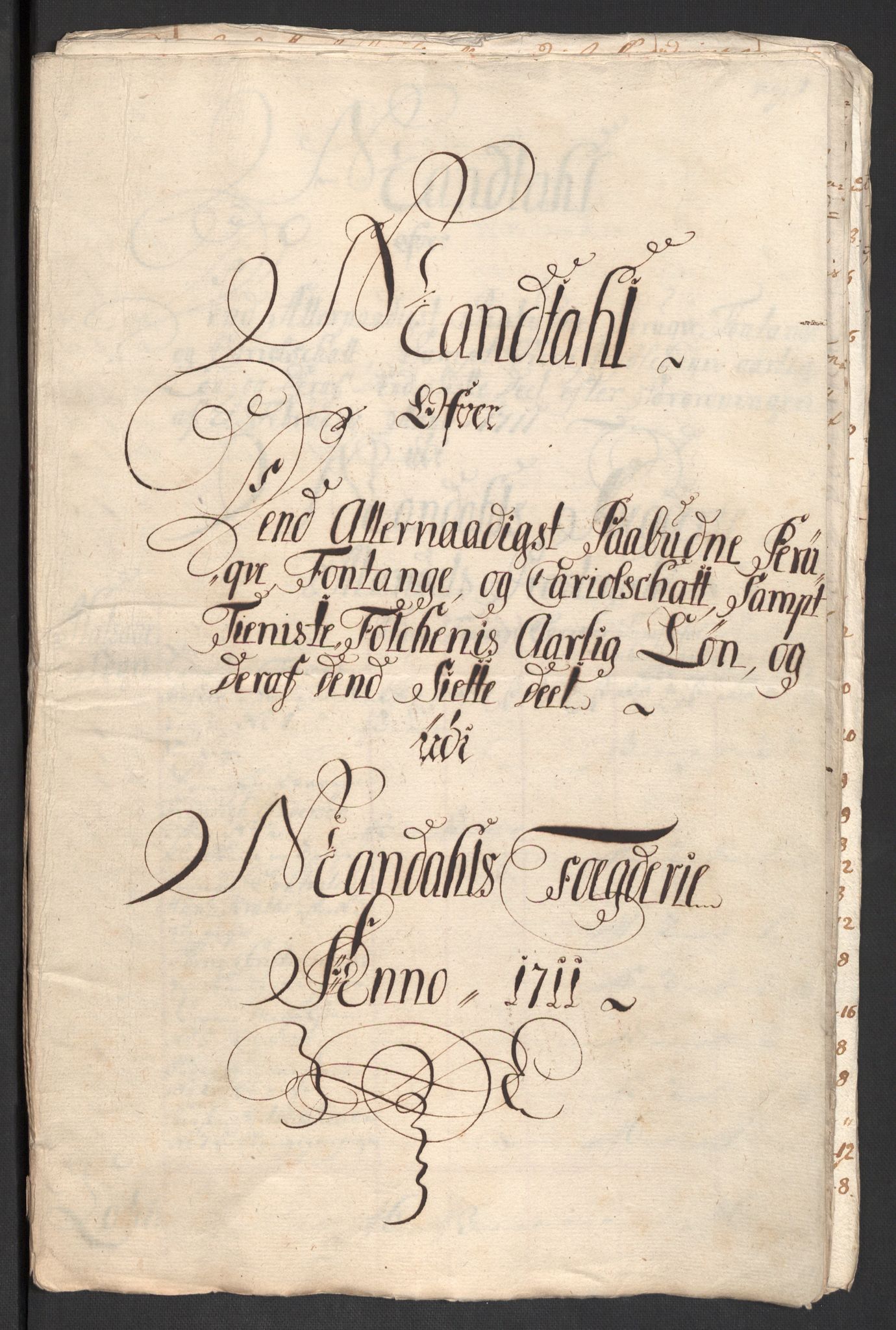 Rentekammeret inntil 1814, Reviderte regnskaper, Fogderegnskap, RA/EA-4092/R43/L2554: Fogderegnskap Lista og Mandal, 1711, p. 533