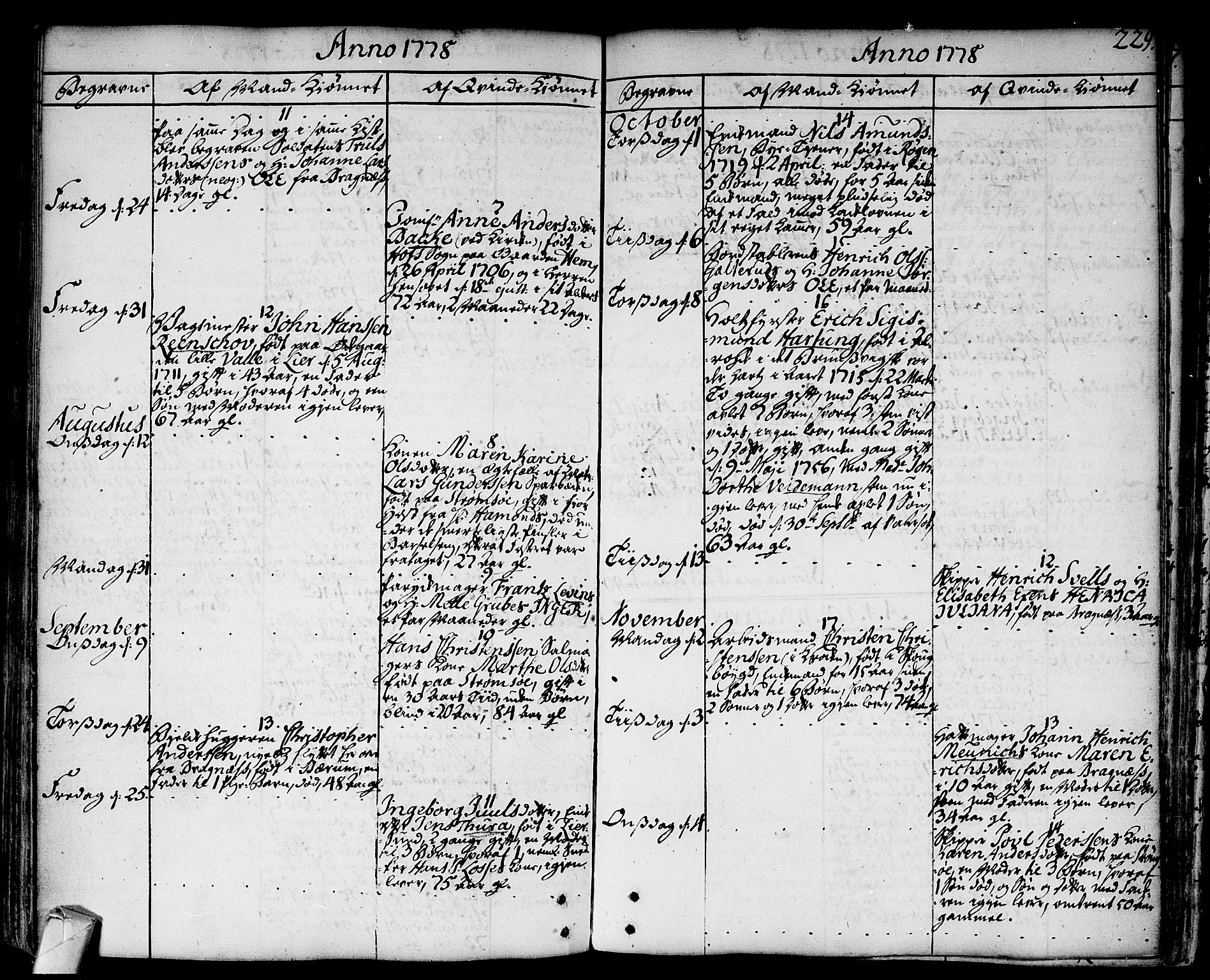 Strømsø kirkebøker, AV/SAKO-A-246/F/Fa/L0009: Parish register (official) no. I 9, 1752-1791, p. 229