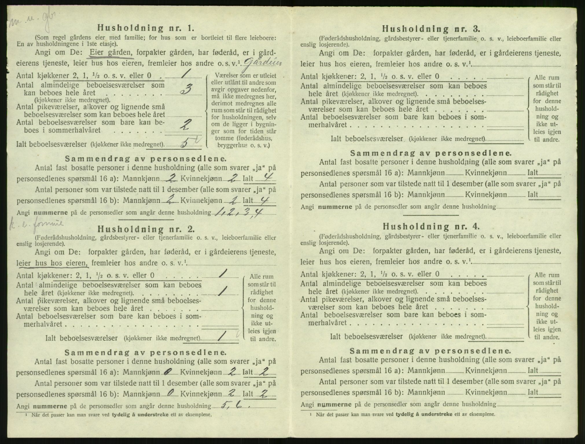 SAT, 1920 census for Ulstein, 1920, p. 105