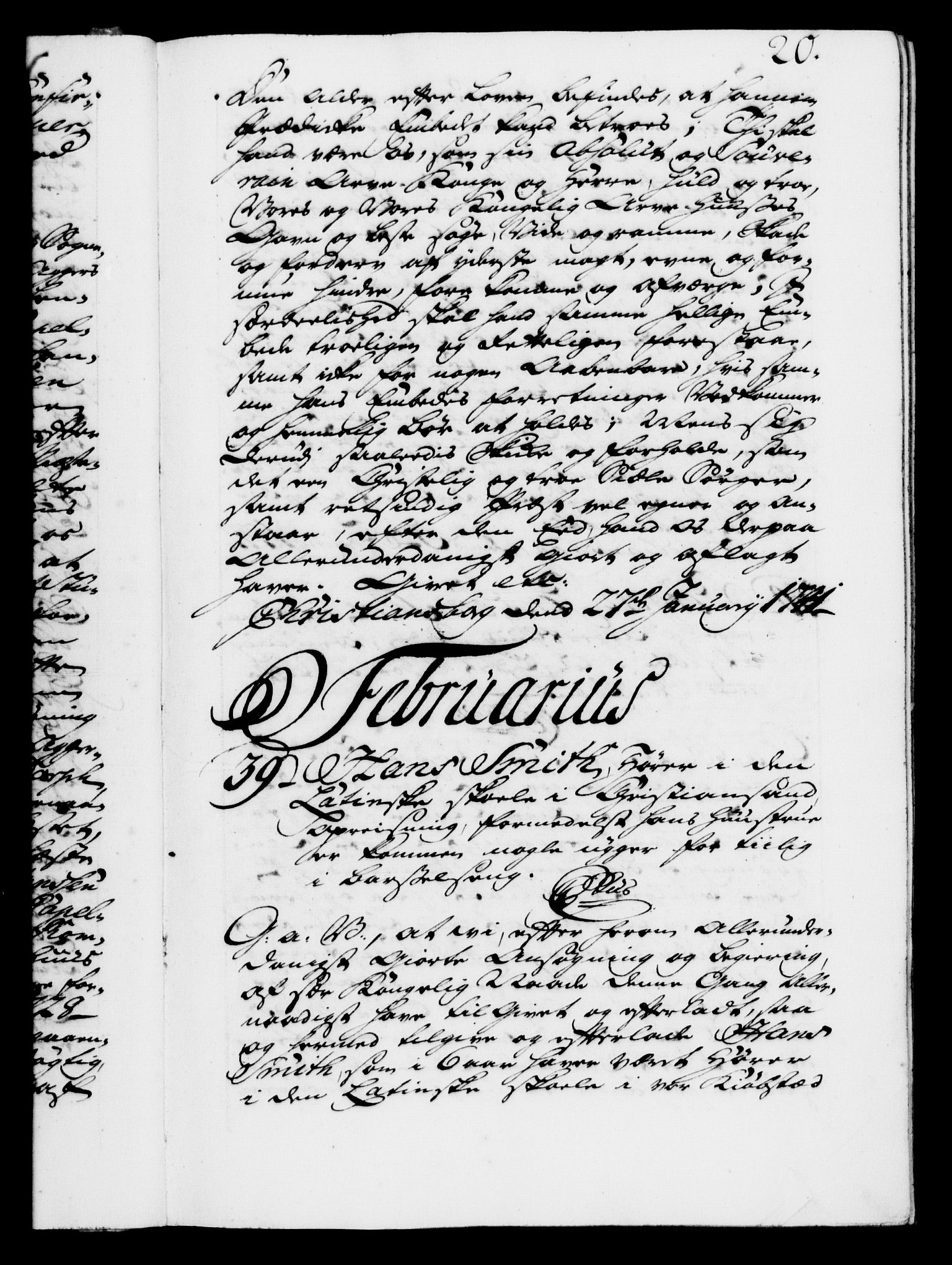 Danske Kanselli 1572-1799, AV/RA-EA-3023/F/Fc/Fca/Fcaa/L0032: Norske registre, 1741-1742, p. 20a