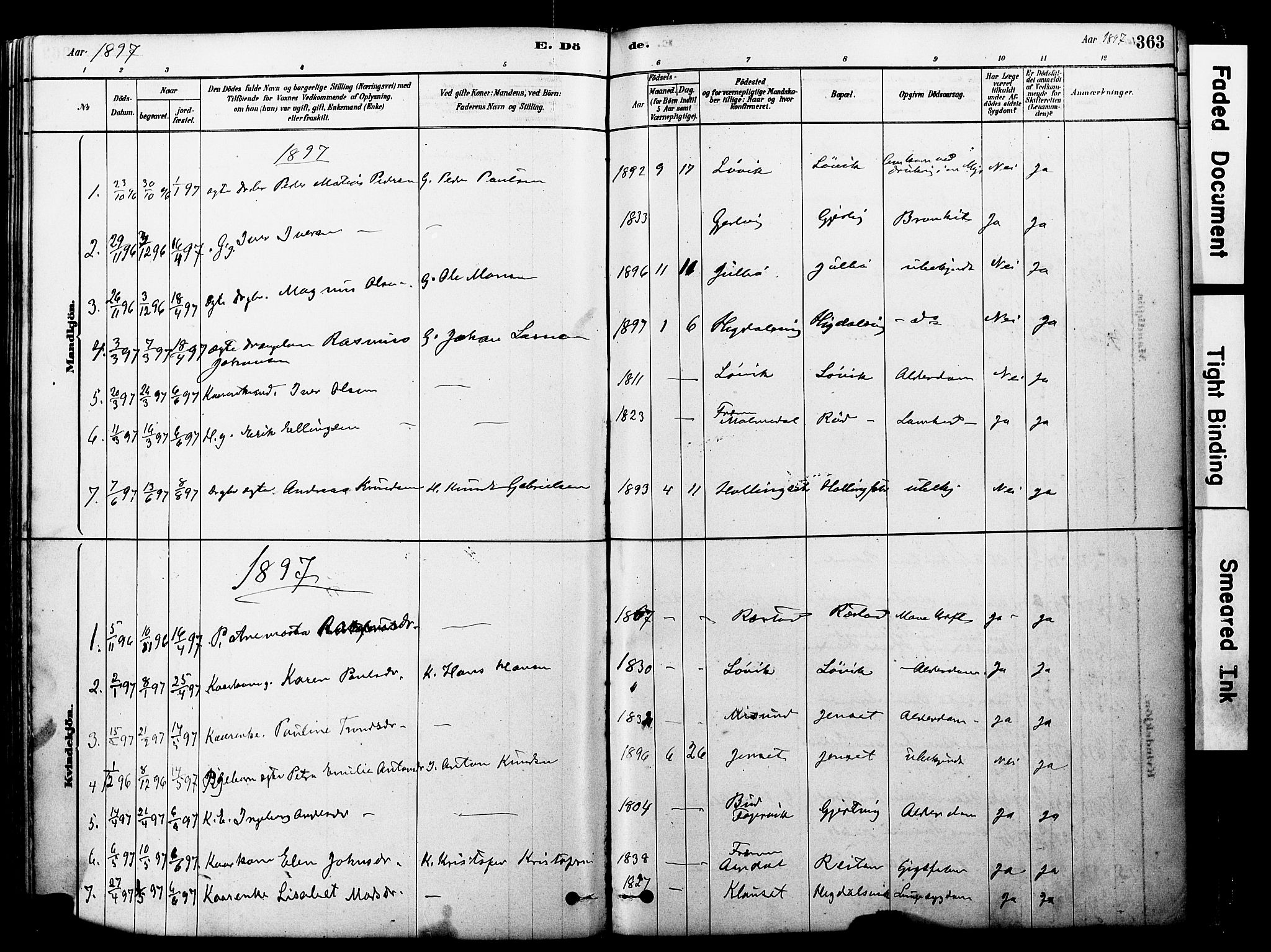 Ministerialprotokoller, klokkerbøker og fødselsregistre - Møre og Romsdal, SAT/A-1454/560/L0721: Parish register (official) no. 560A05, 1878-1917, p. 363