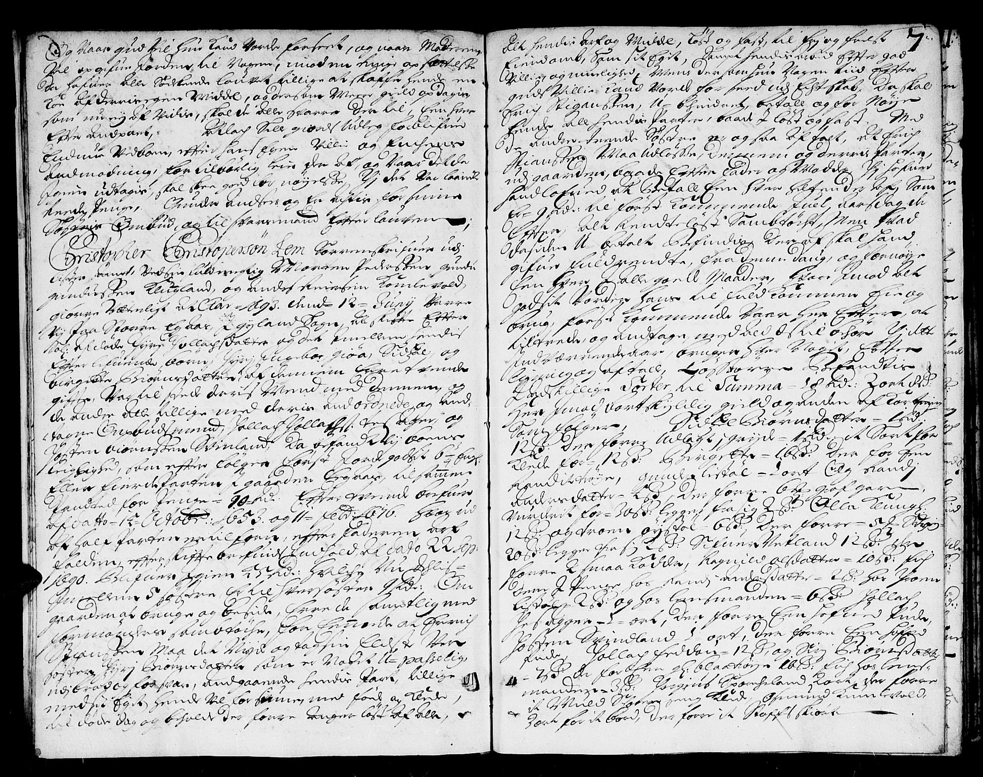 Lister sorenskriveri, AV/SAK-1221-0003/H/Hc/L0006: Skifteprotokoll nr 6 med register, 1693-1695, p. 6b-7a