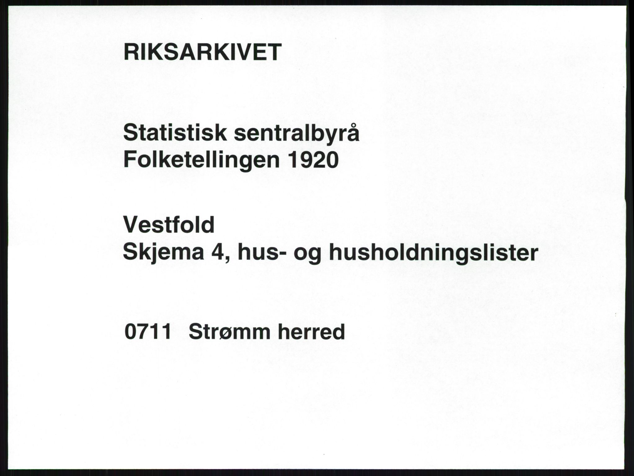 SAKO, 1920 census for Strømm, 1920, p. 18