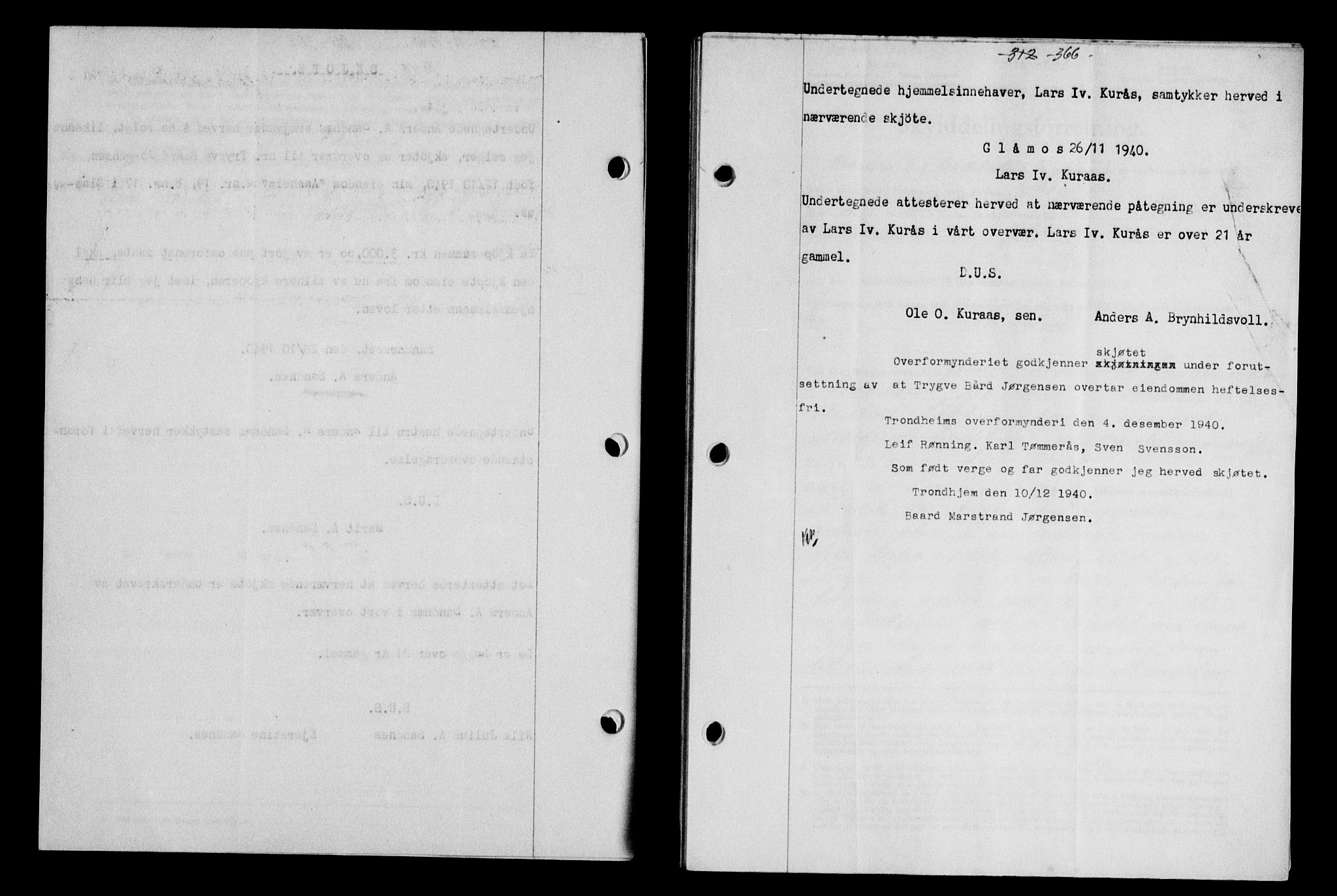 Gauldal sorenskriveri, SAT/A-0014/1/2/2C/L0052: Mortgage book no. 57, 1940-1941, Diary no: : 1048/1940
