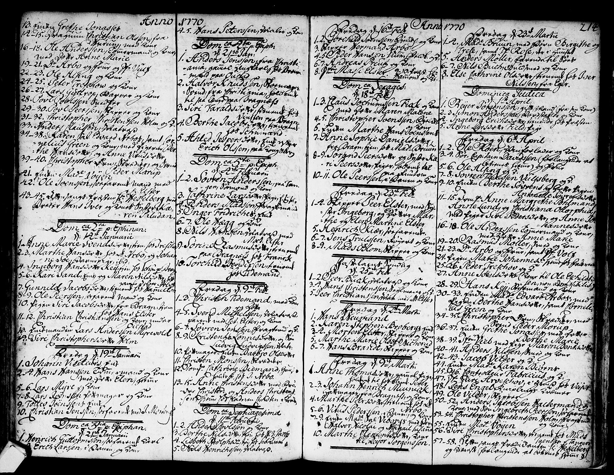 Strømsø kirkebøker, AV/SAKO-A-246/F/Fa/L0008: Parish register (official) no. I 8, 1748-1774, p. 214