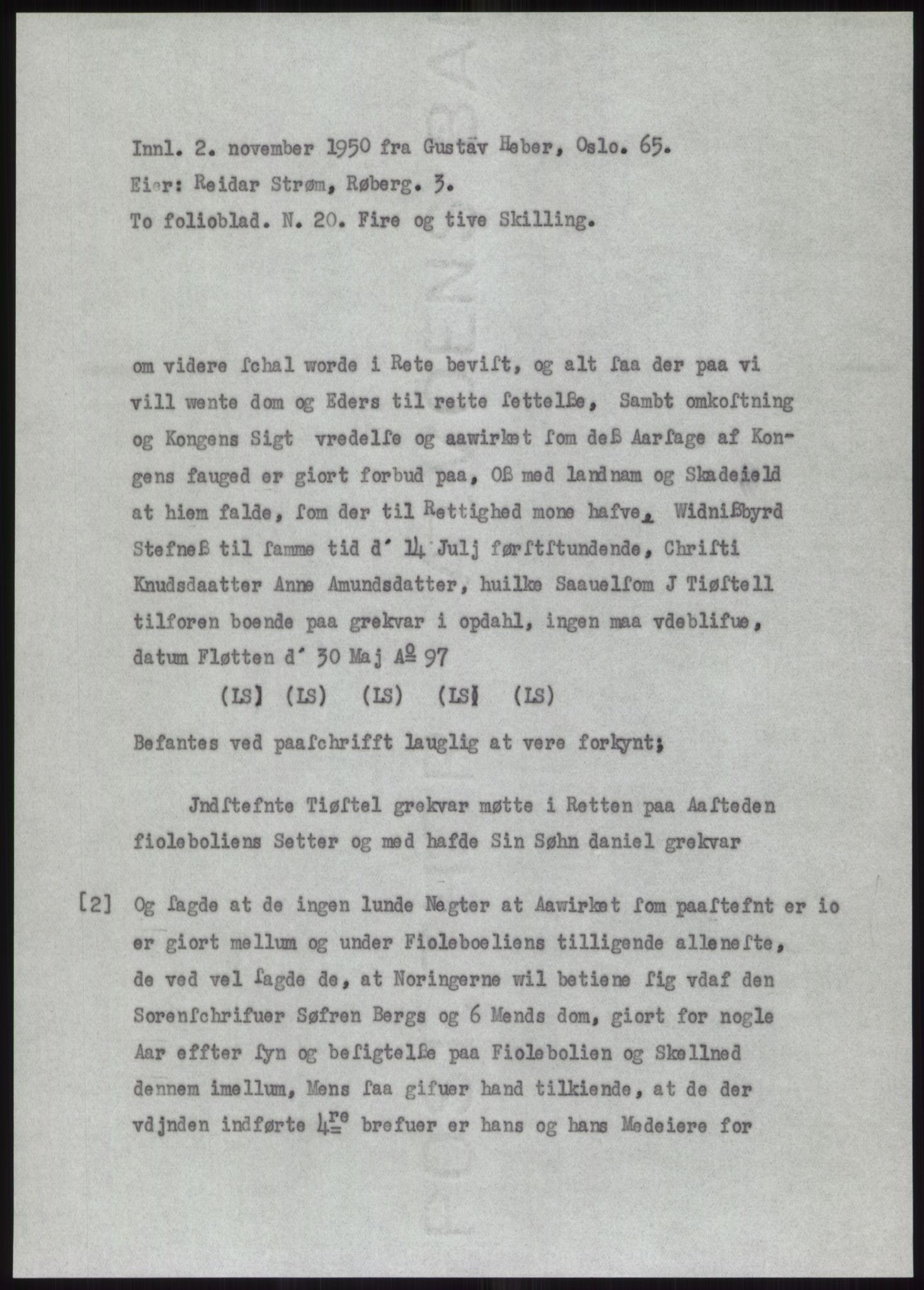 Samlinger til kildeutgivelse, Diplomavskriftsamlingen, AV/RA-EA-4053/H/Ha, p. 875